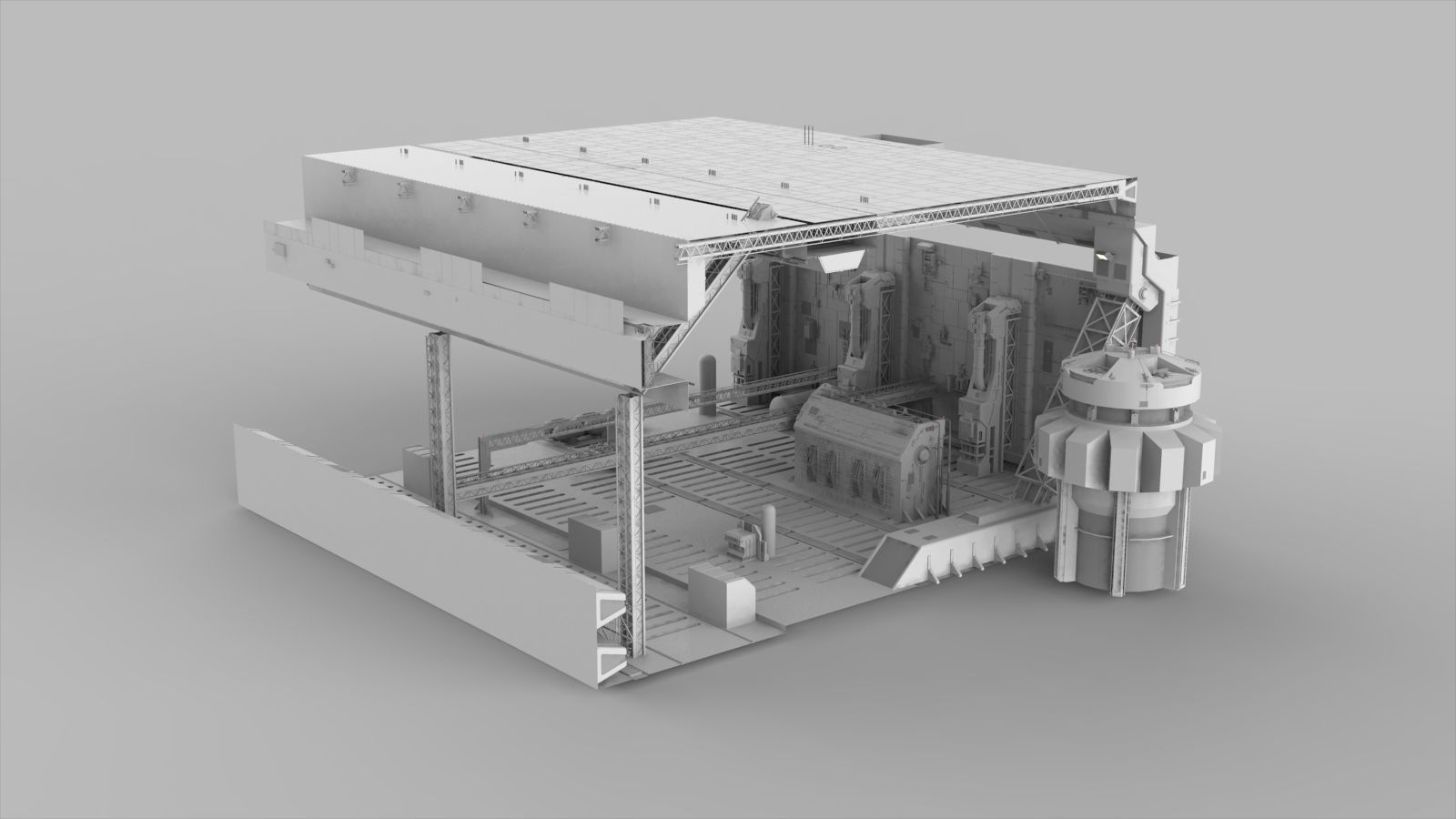 Sci-Fi architecture Elements collection 9 3D model_14