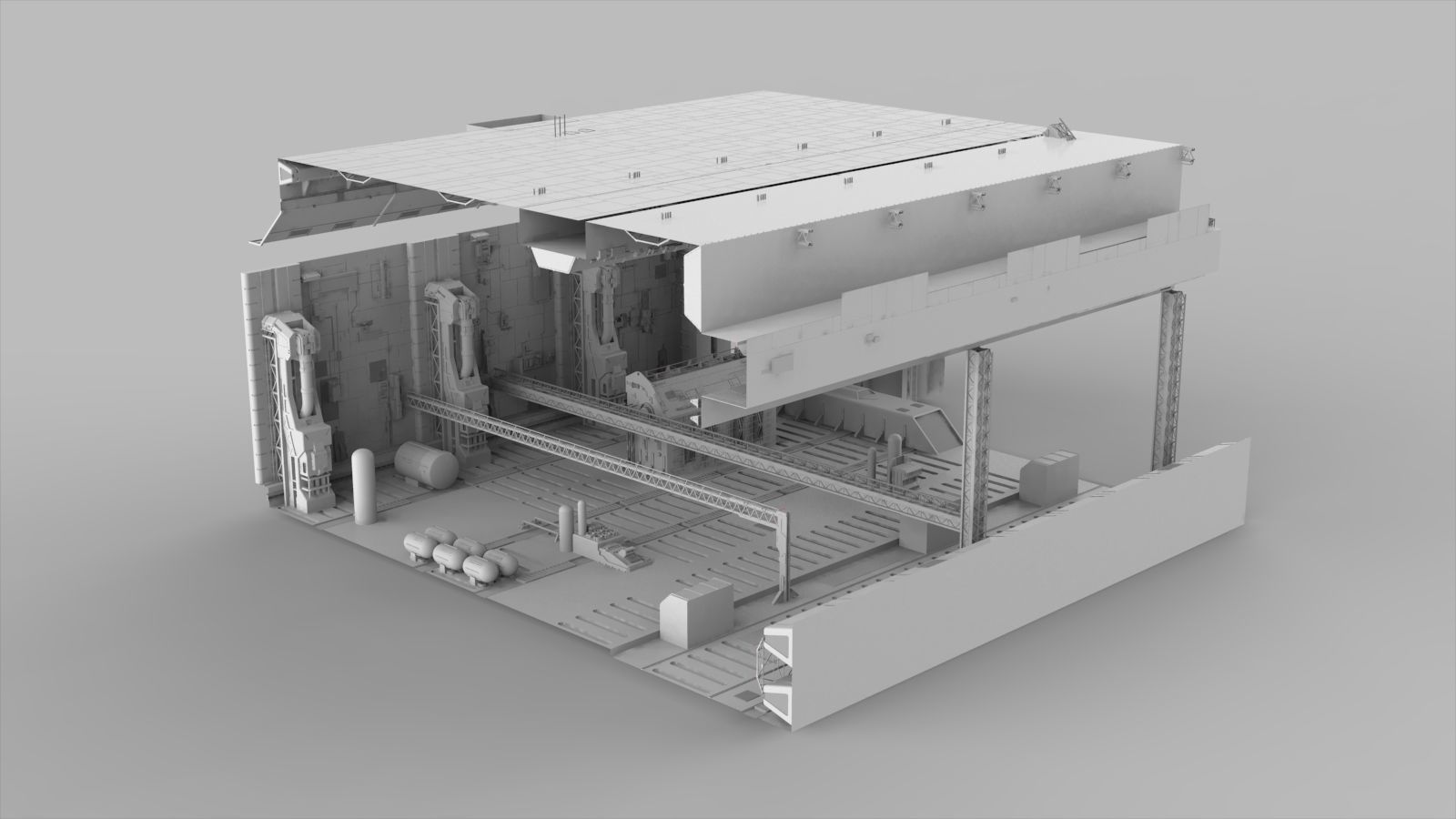 Sci-Fi architecture Elements collection 9 3D model_12