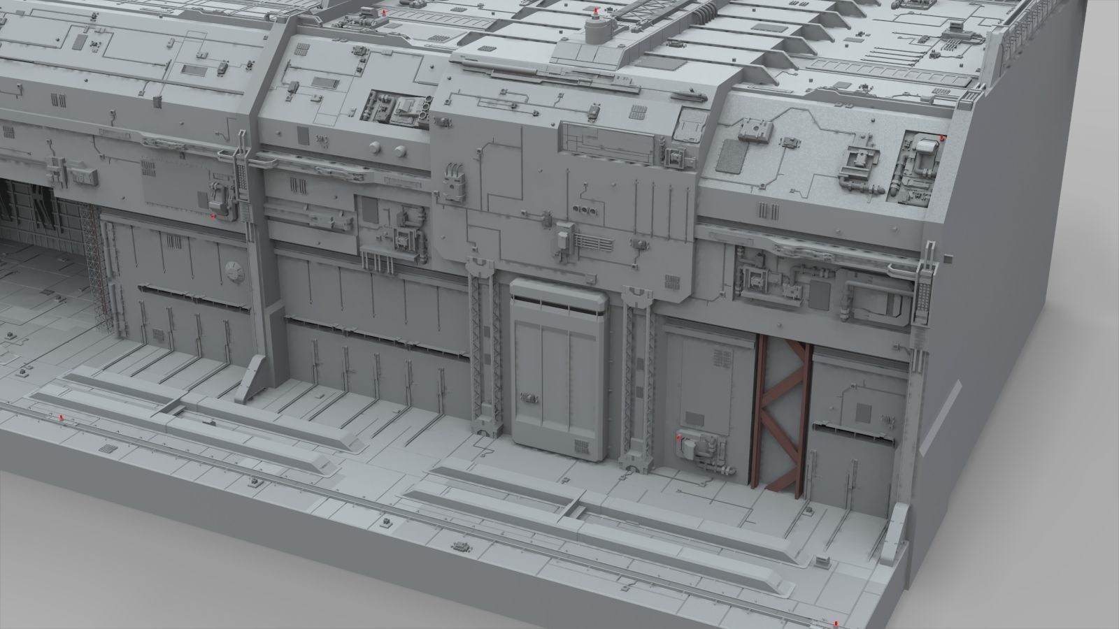 Sci-Fi architecture Elements collection 9 3D model_7