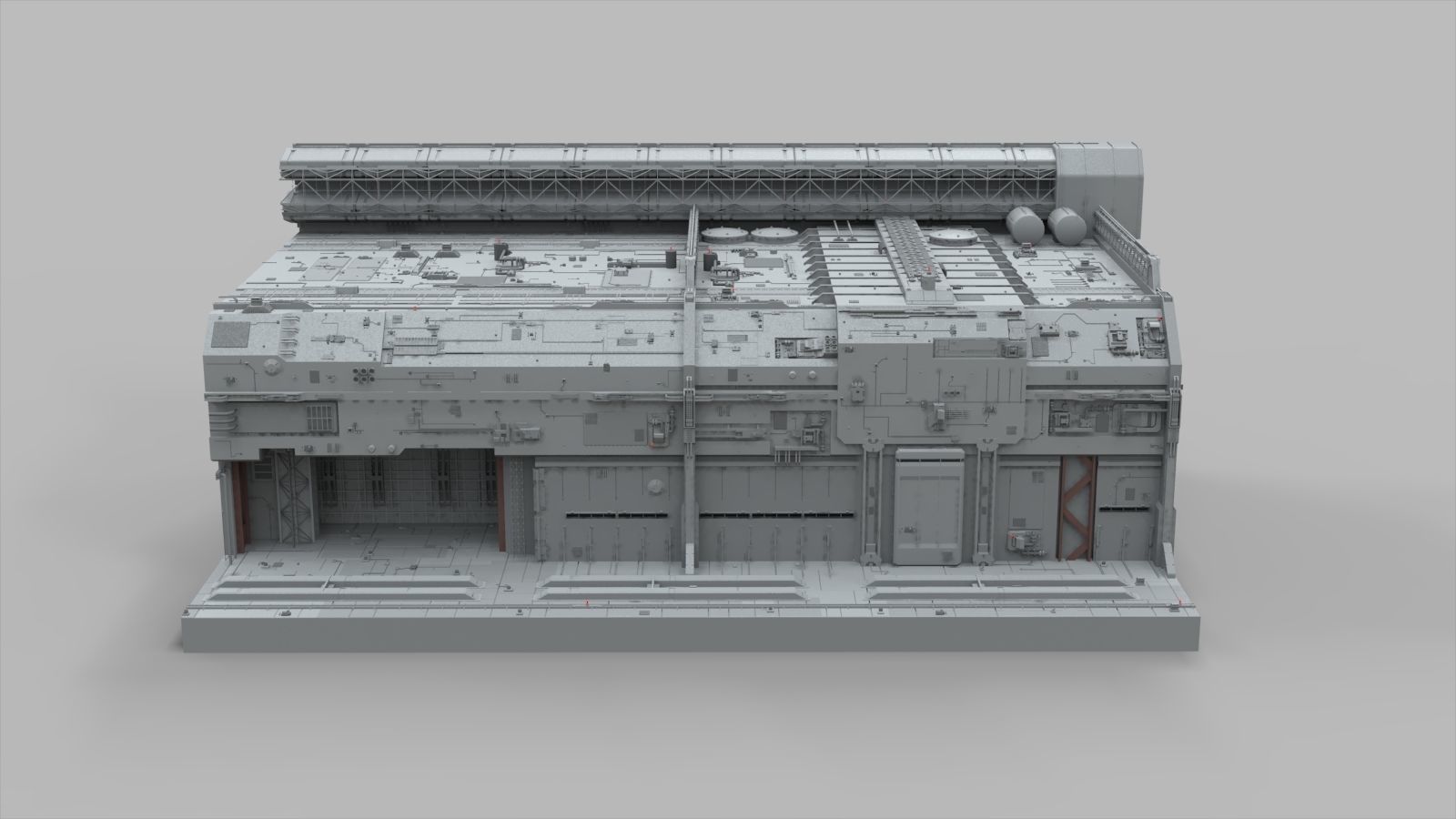 Sci-Fi architecture Elements collection 9 3D model_2