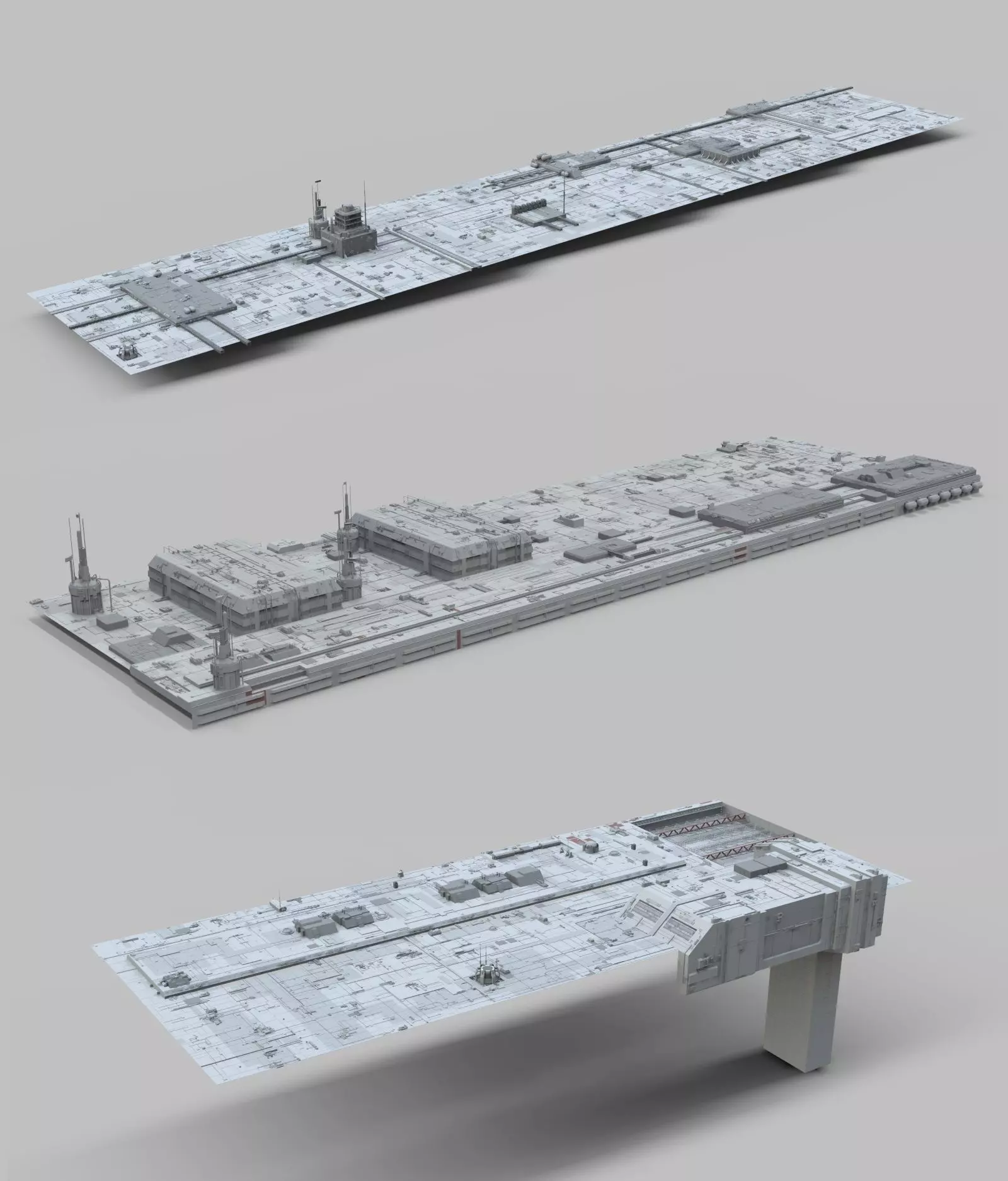 Sci-Fi architecture Elements collection 10 3D model_0