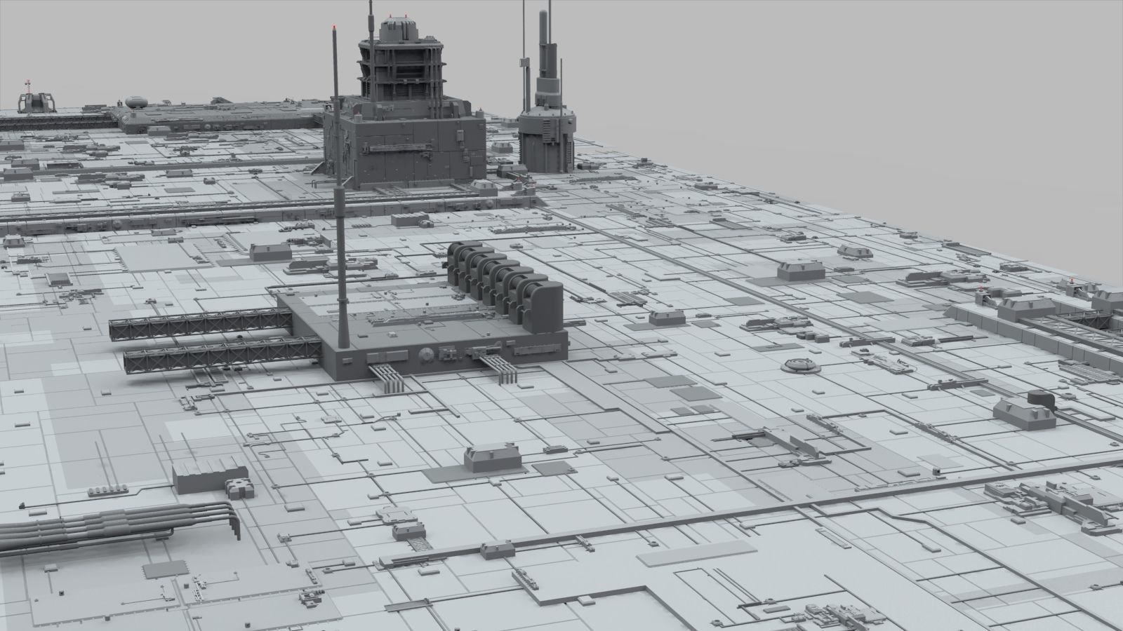 Sci-Fi architecture Elements collection 10 3D model_12