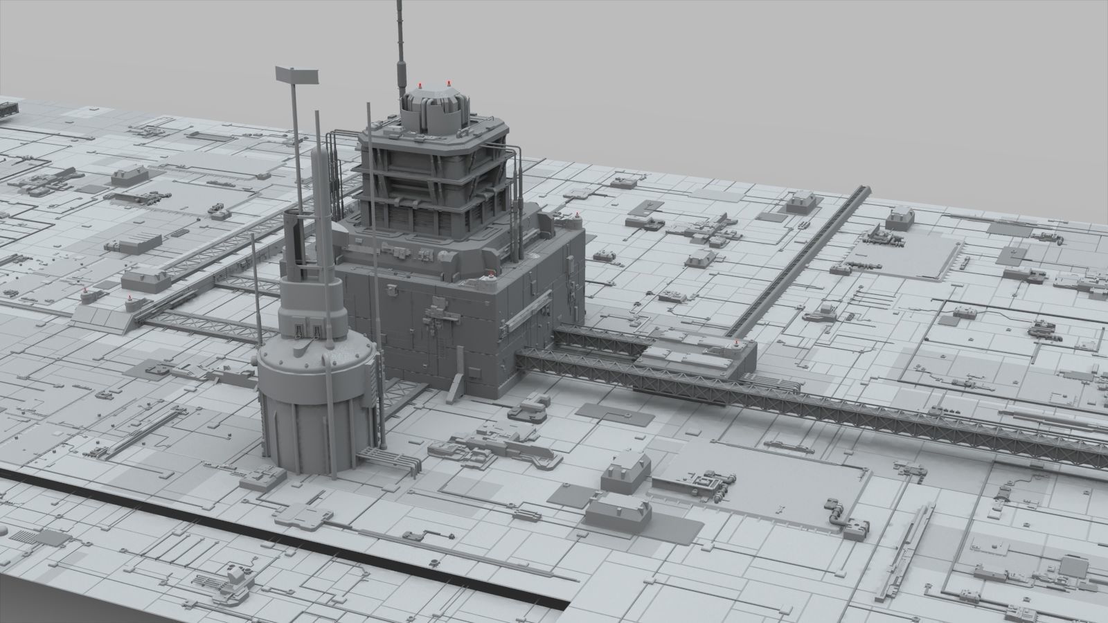 Sci-Fi architecture Elements collection 10 3D model_4