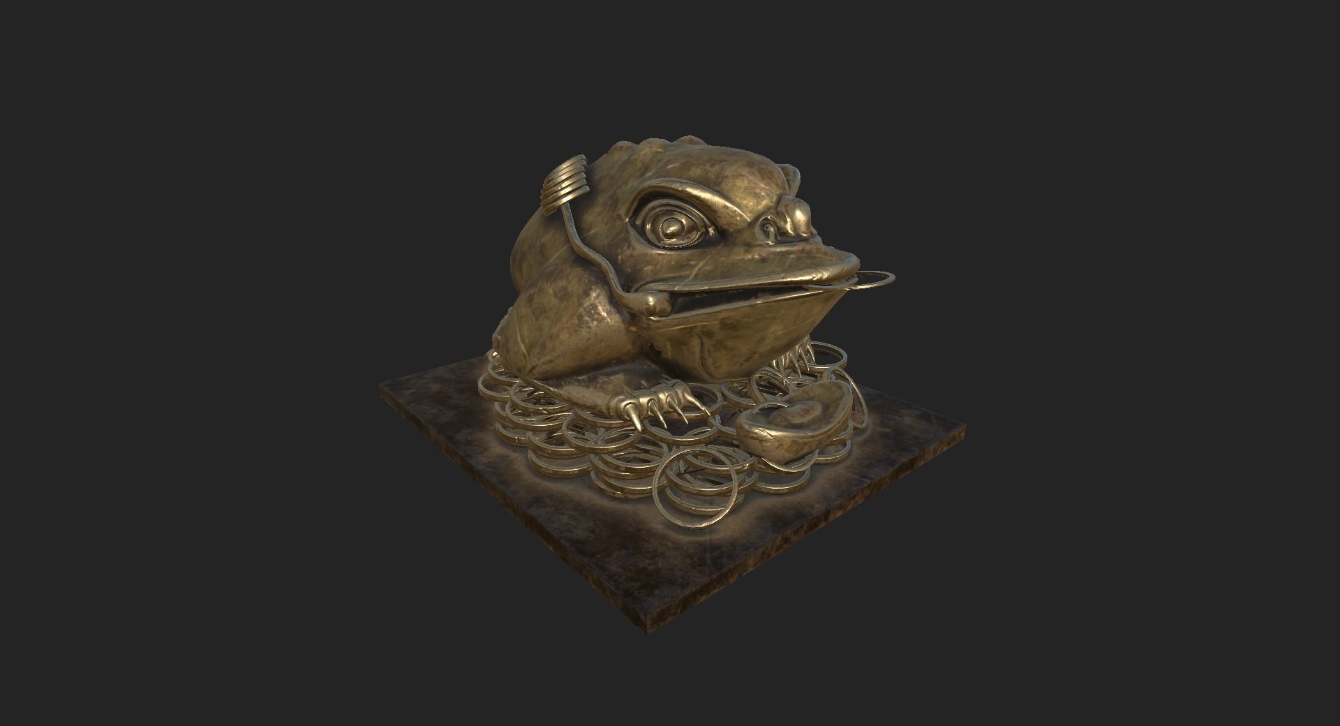 Toad Statue  3D model_5