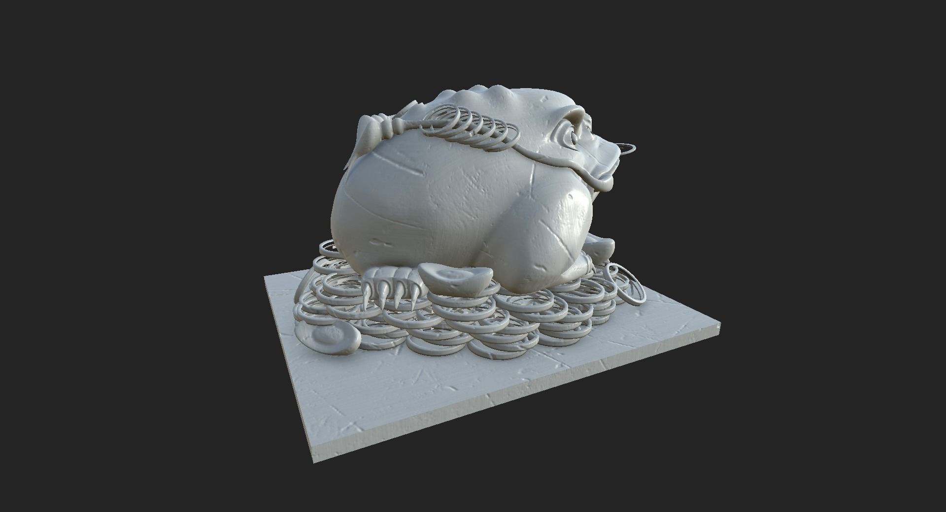 Toad Statue  3D model_7