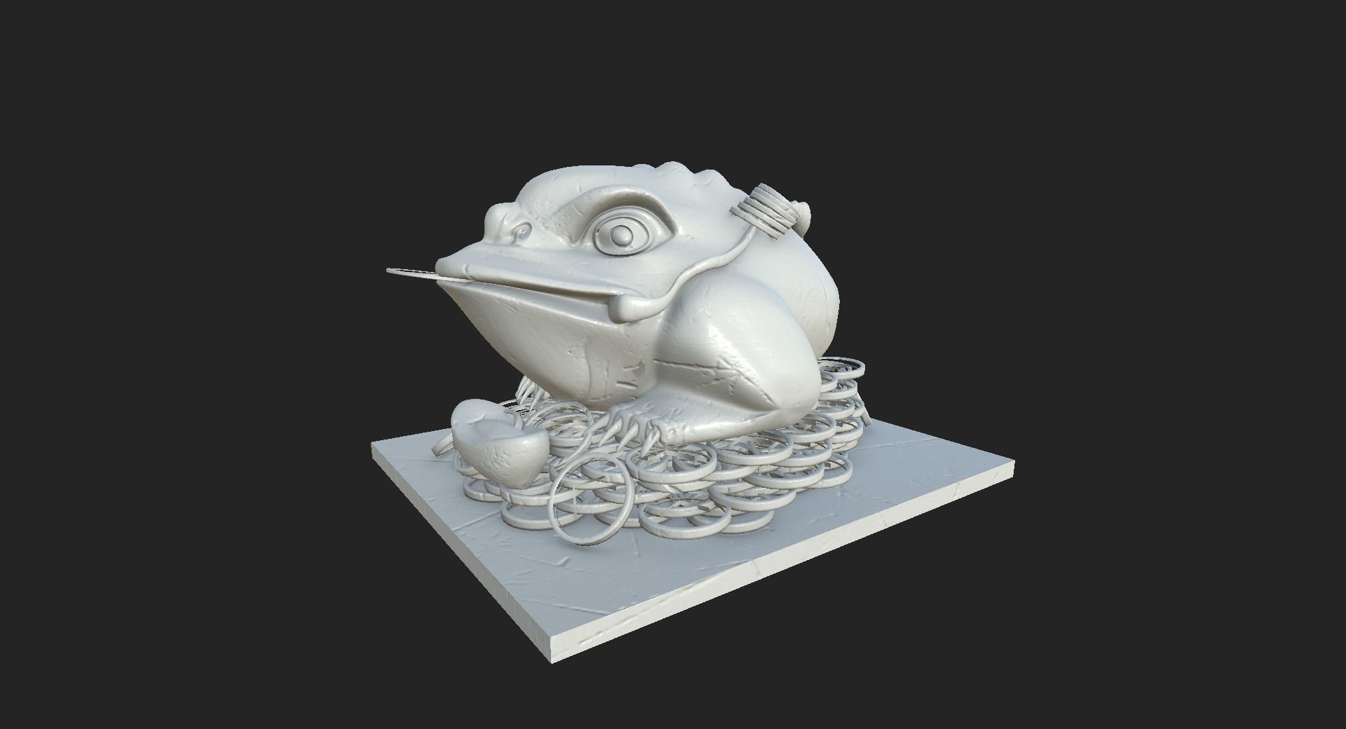 Toad Statue  3D model_1