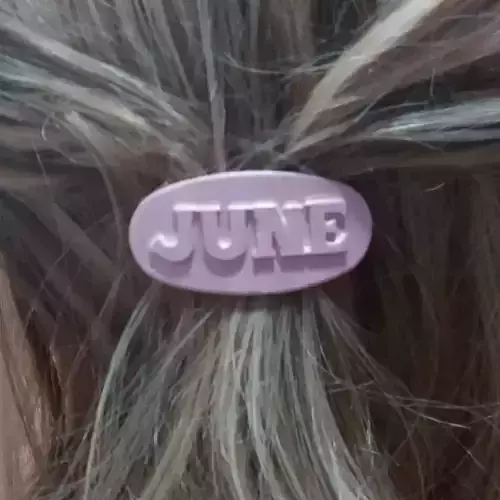 JUNE Personalized Oval Hair Barrete 40-50