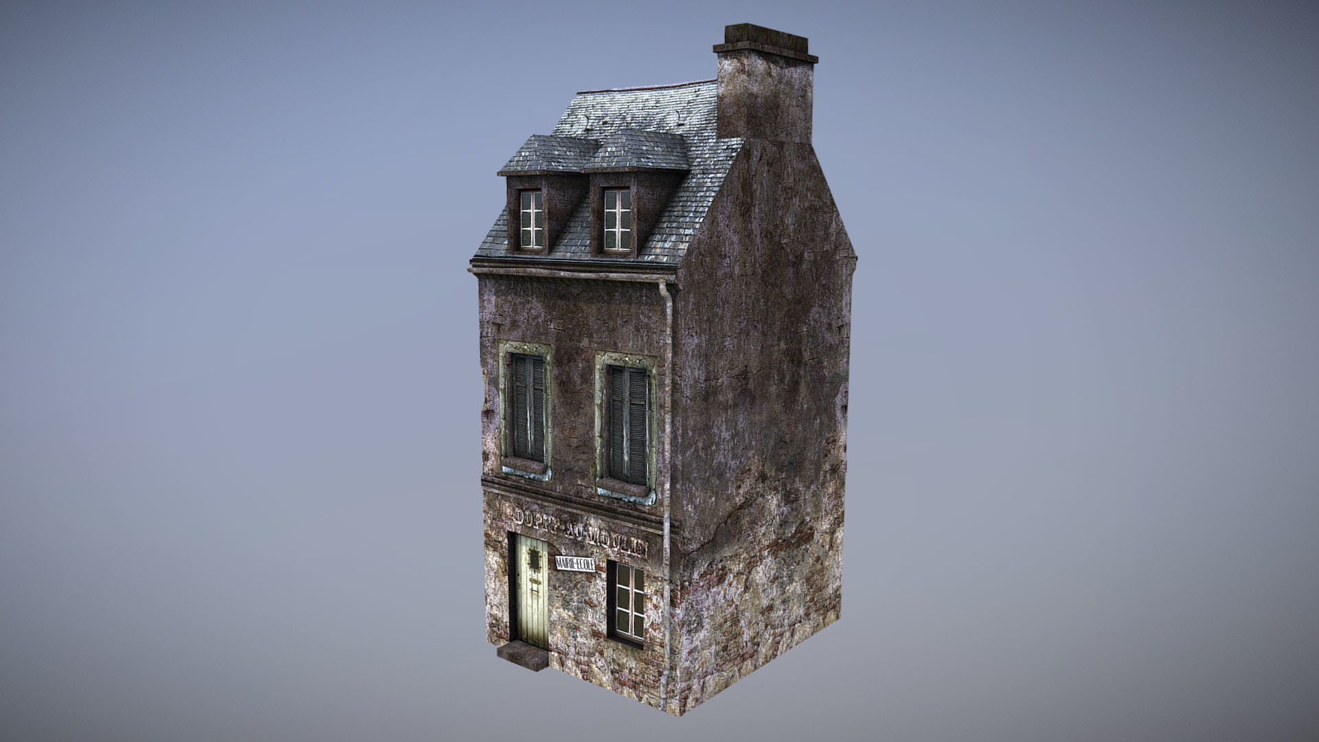 Old House 8 Low-poly 3D model_2
