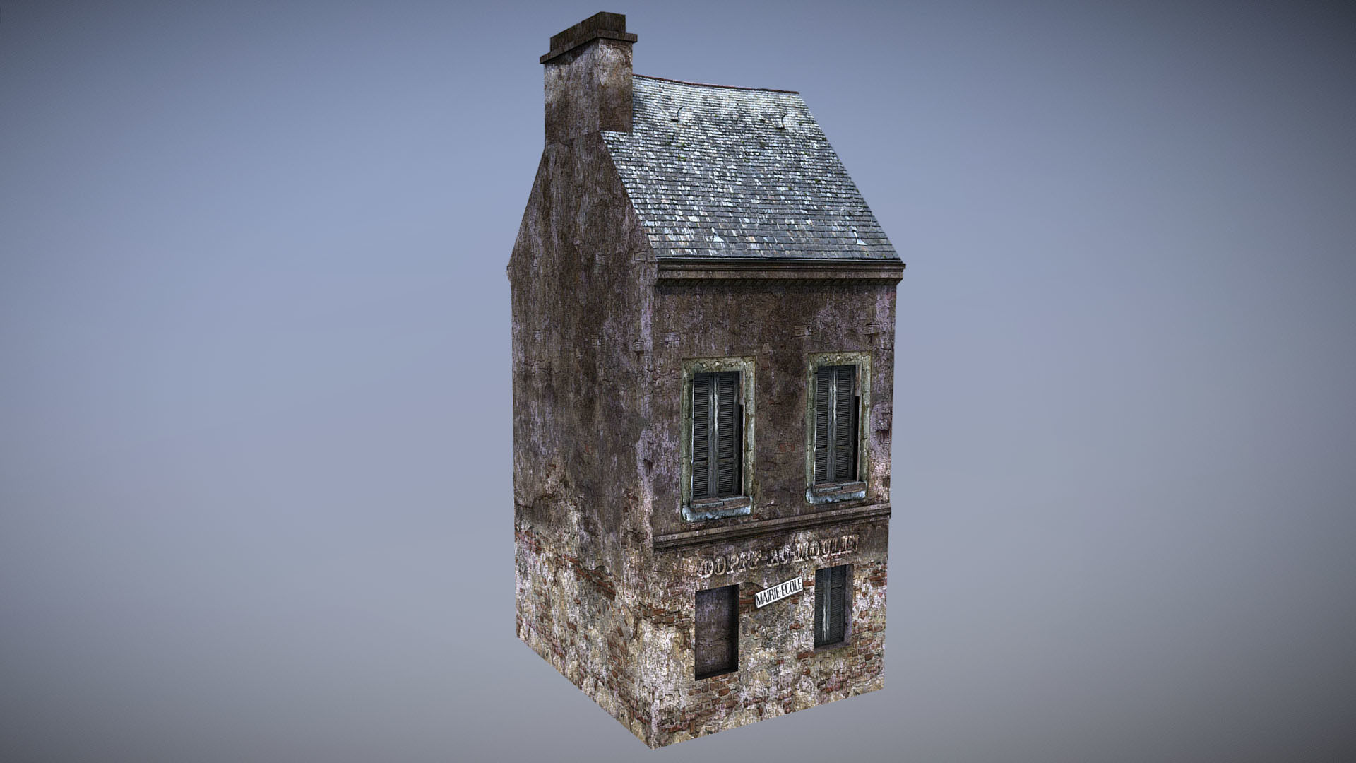 Old House 8 Low-poly 3D model_5