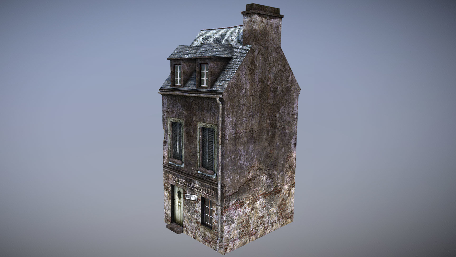 Old House 8 Low-poly 3D model_6