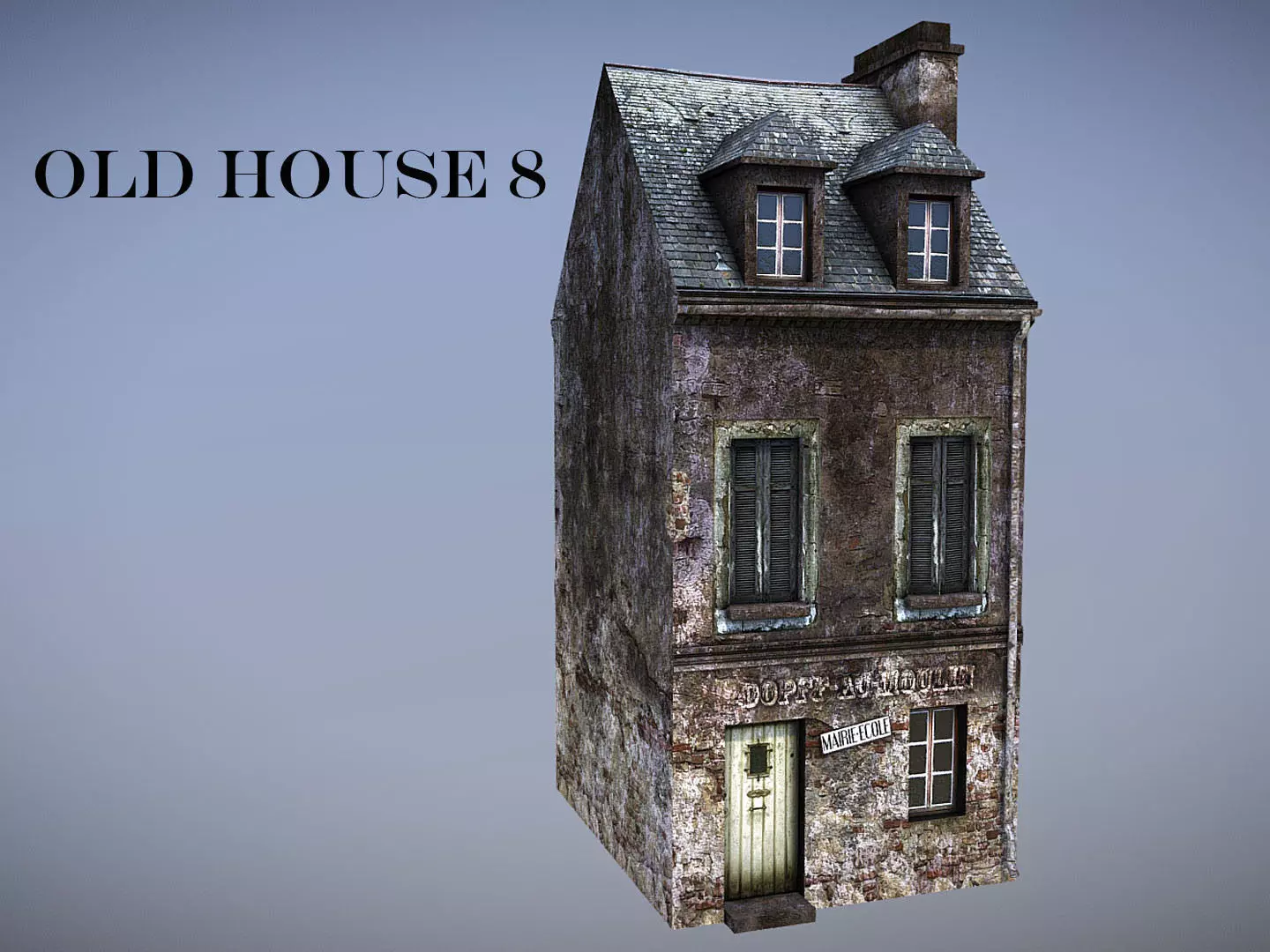 Old House 8 Low-poly 3D model_0