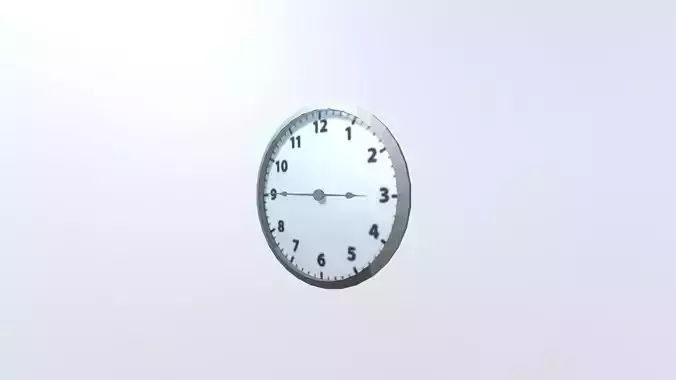 functional clock Low-poly 3D model