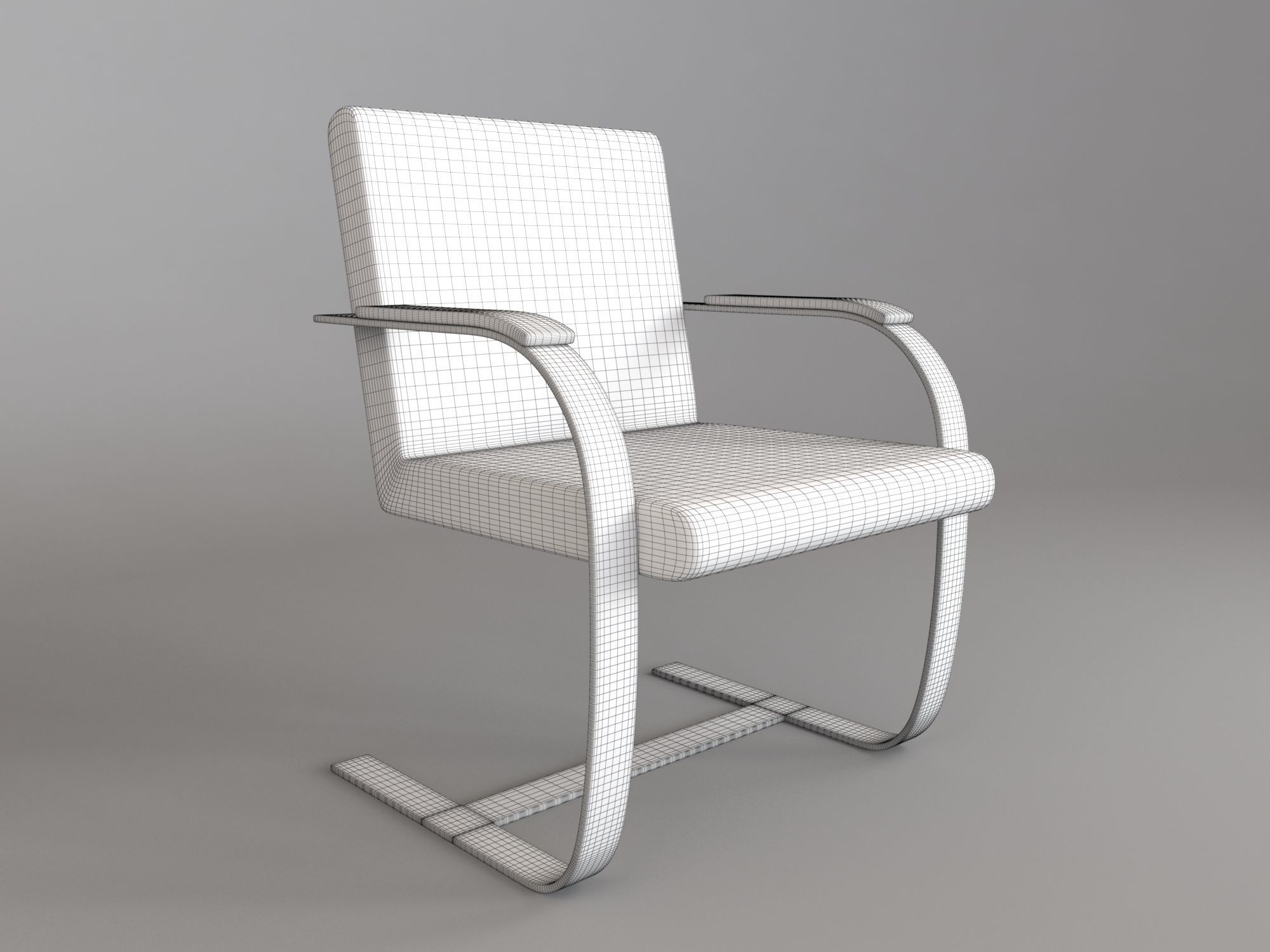 Armchair modern chair 3D model_1
