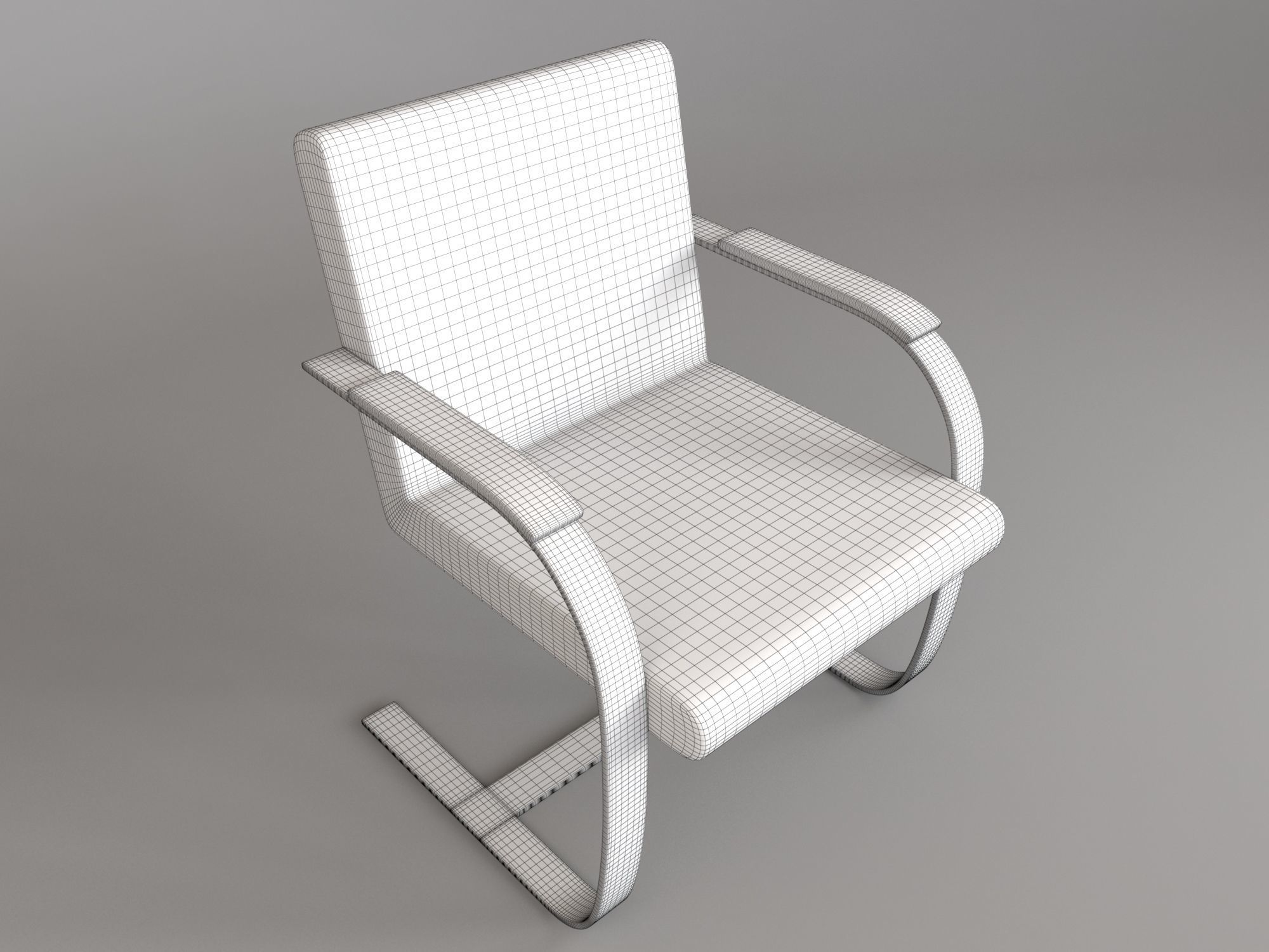 Armchair modern chair 3D model_3