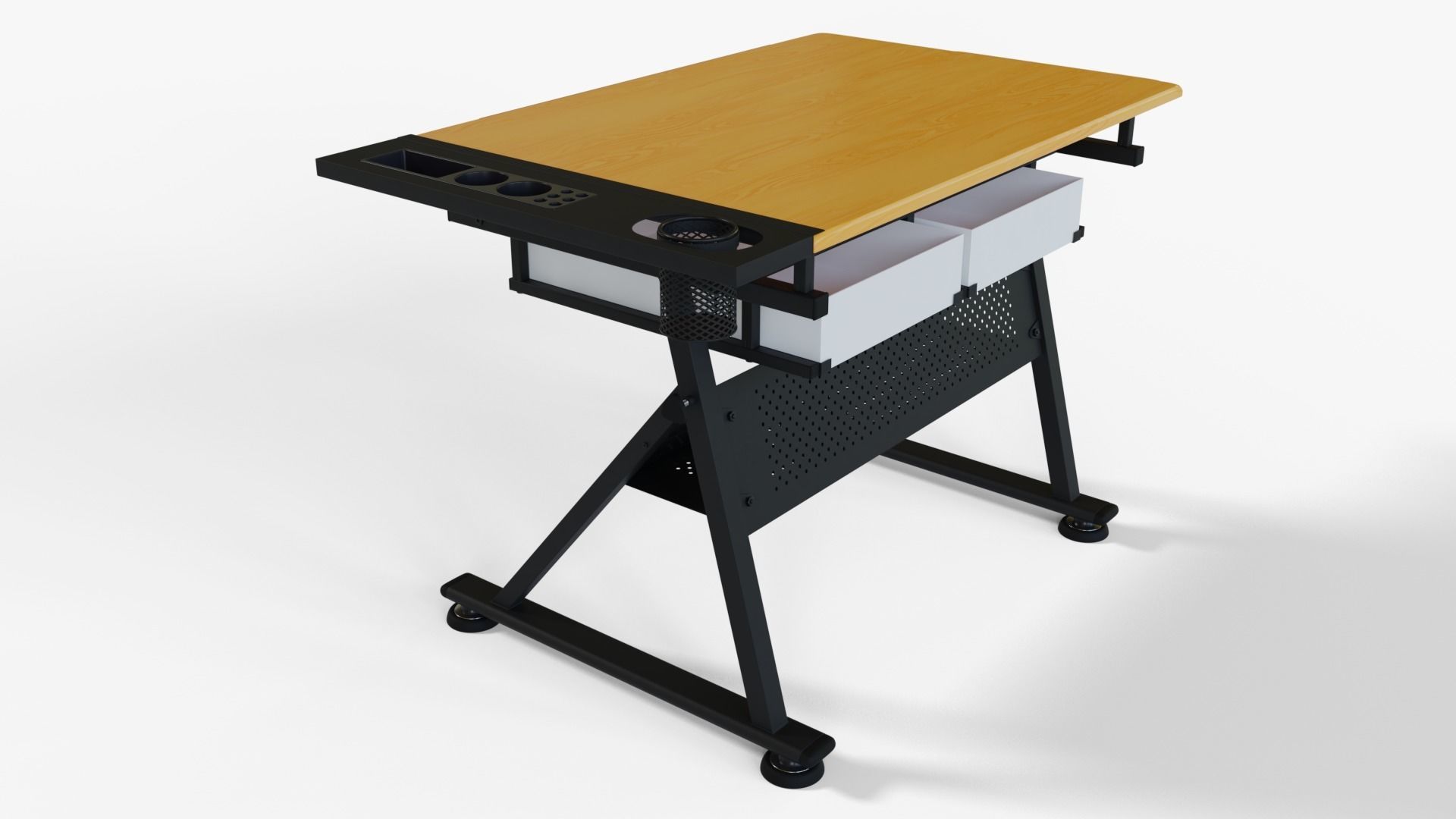 Drafting Desk 3D model_3