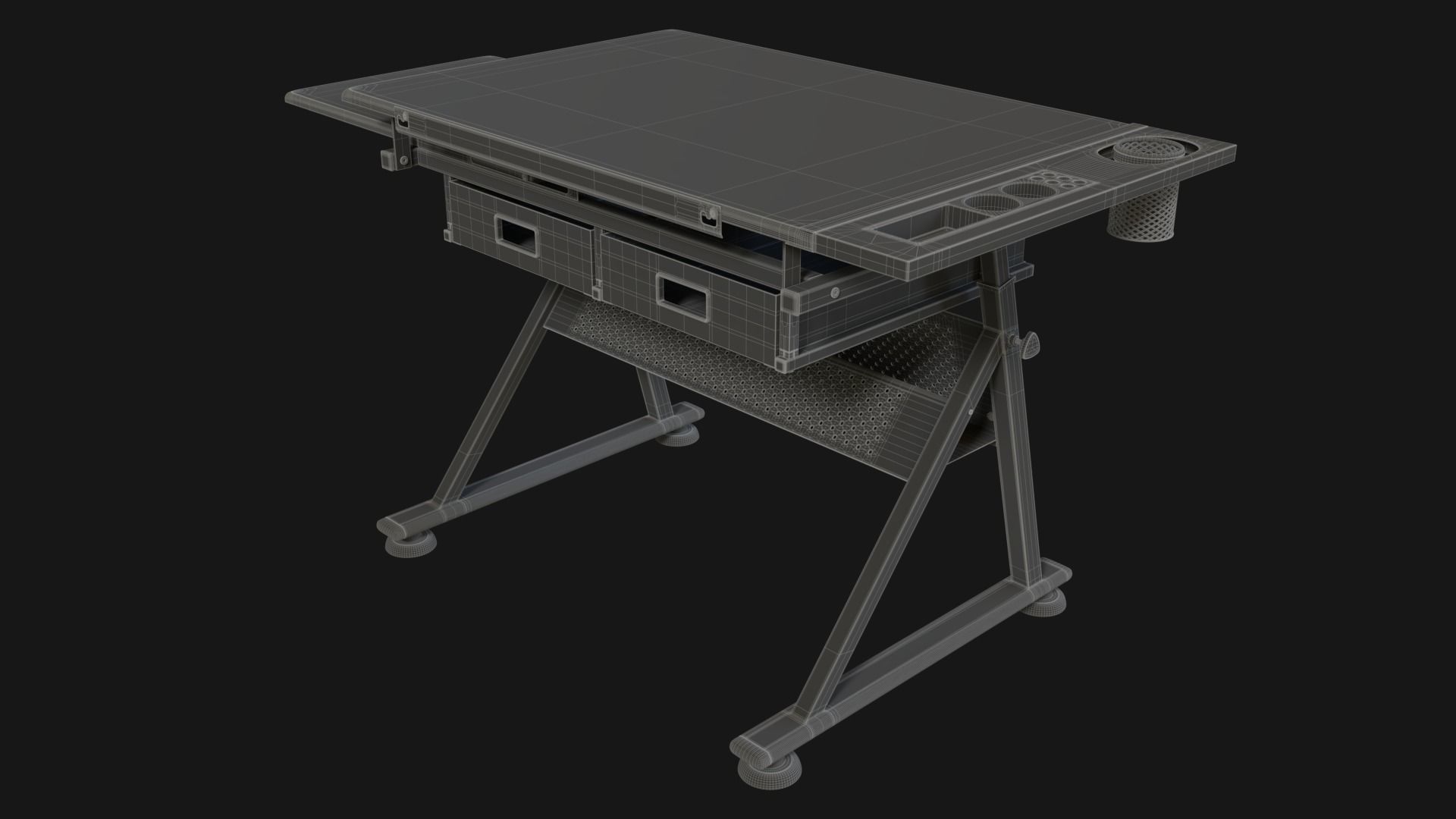 Drafting Desk 3D model_13