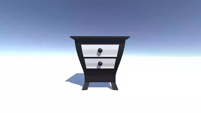 fancy functional dresser Low-poly 3D model