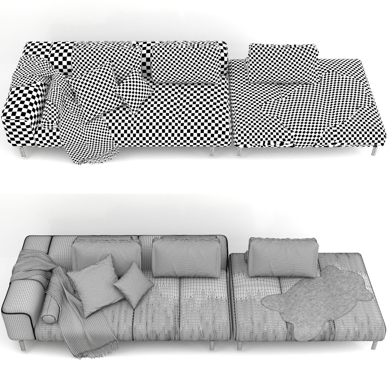 Boconcept Amsterdam with footstool 3D model_3