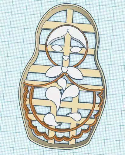 Mamushka Cookie Cutter Set 3D print model_0