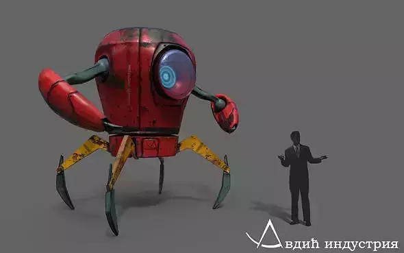 Low Poly Rig Ready Industrial Robot