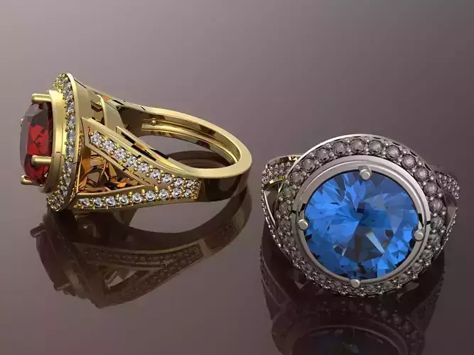 Ring with diamonds 25 