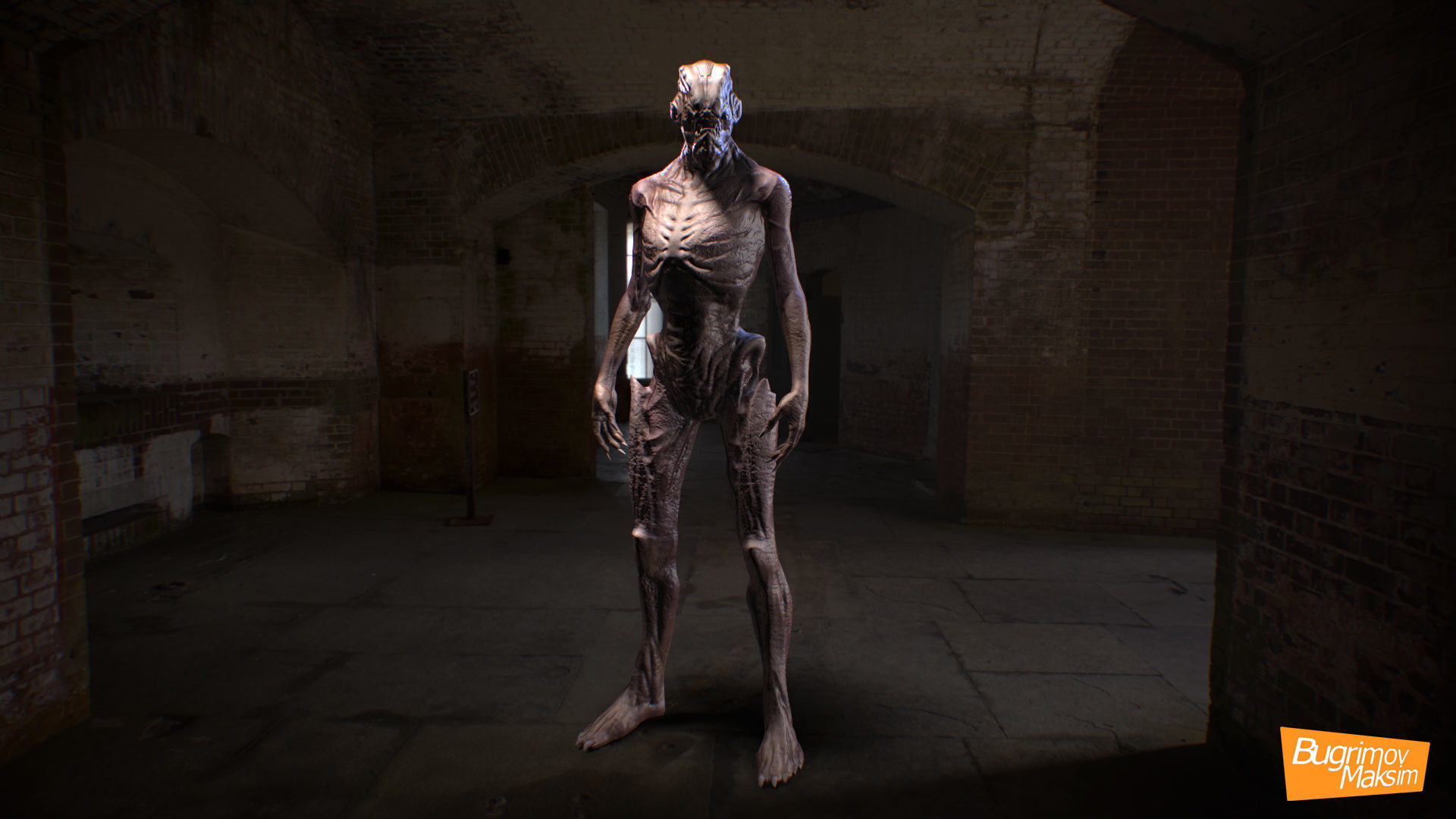 Creature02 rigged Low-poly 3D model_4