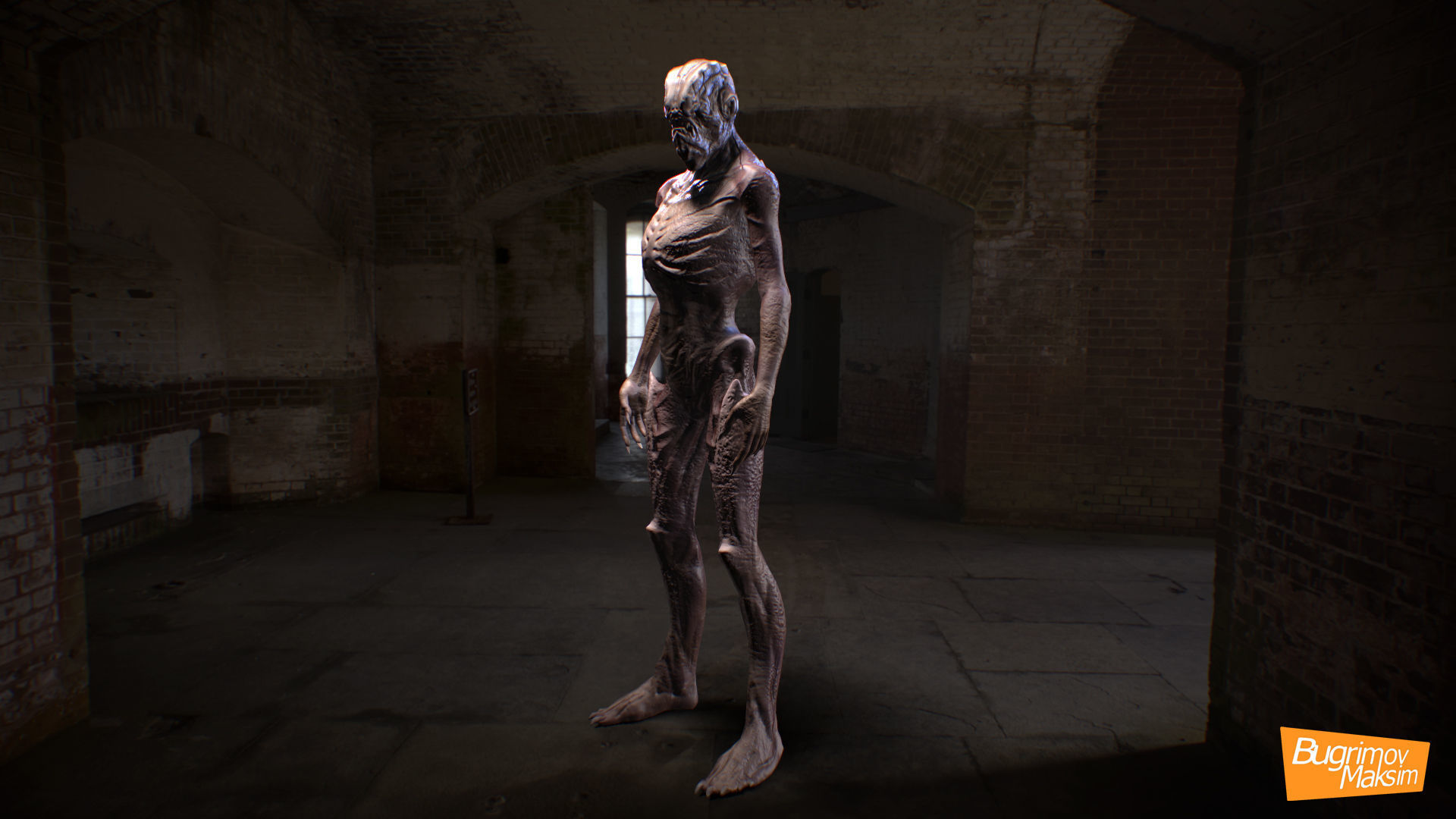 Creature02 rigged Low-poly 3D model_3