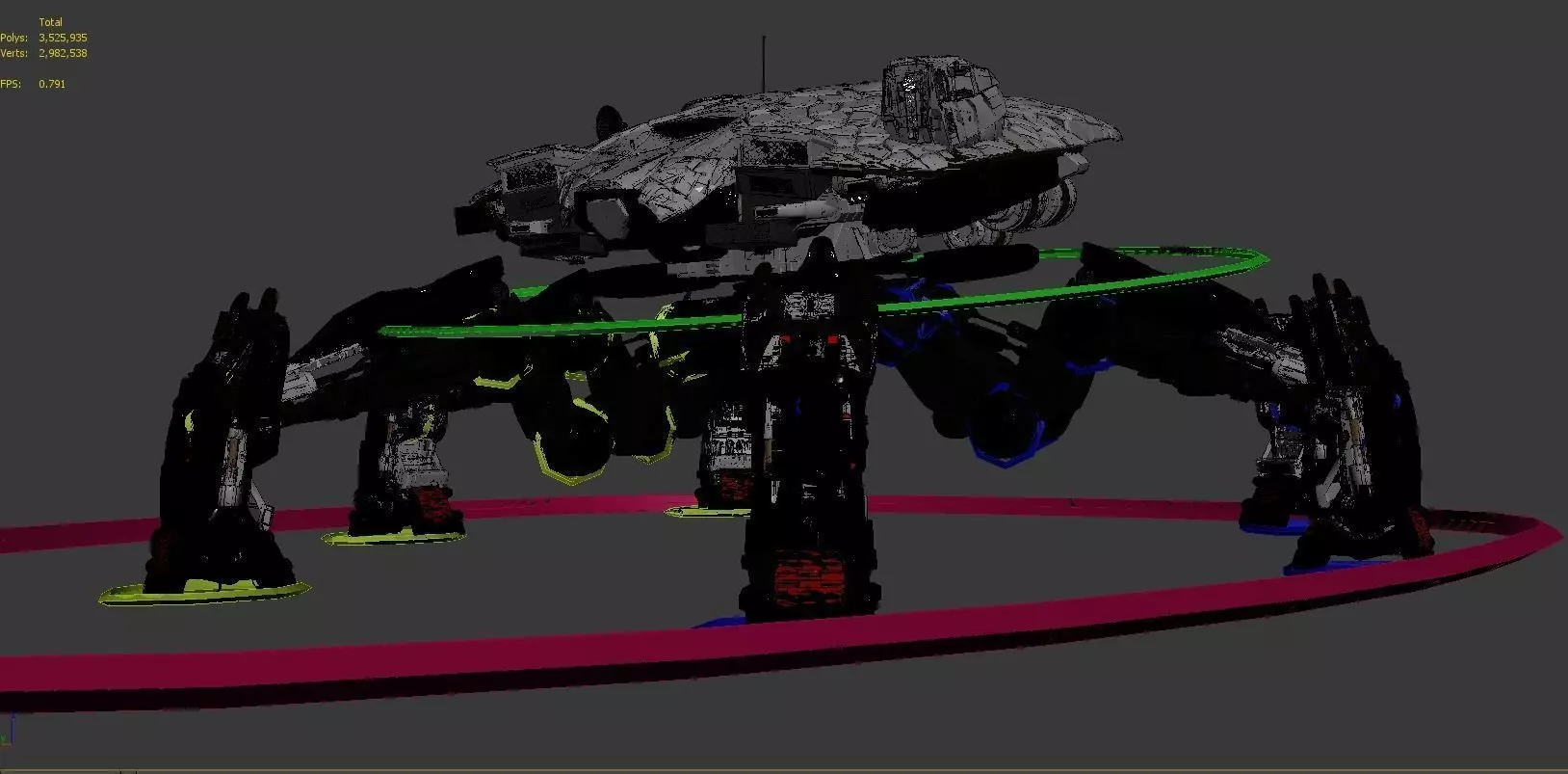 Mechanics Worm Robot 3D model_0