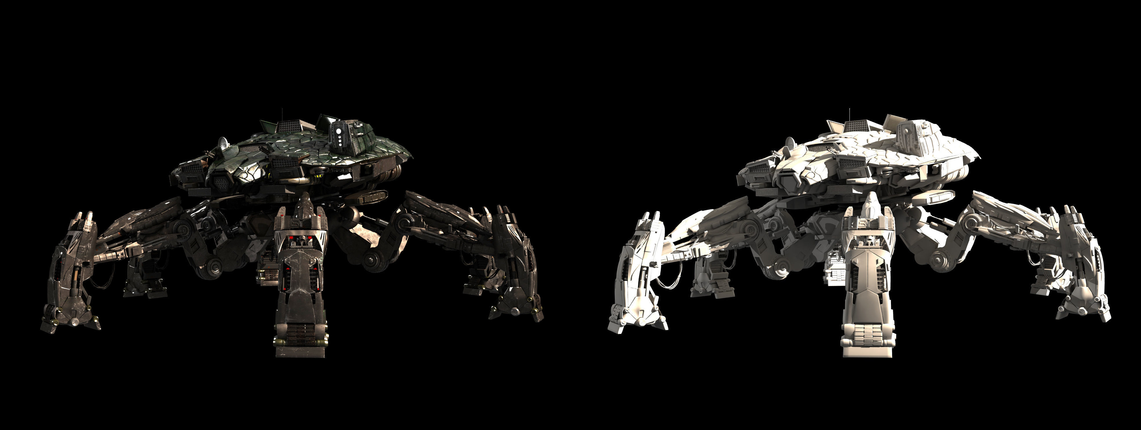 Mechanics Worm Robot 3D model_3