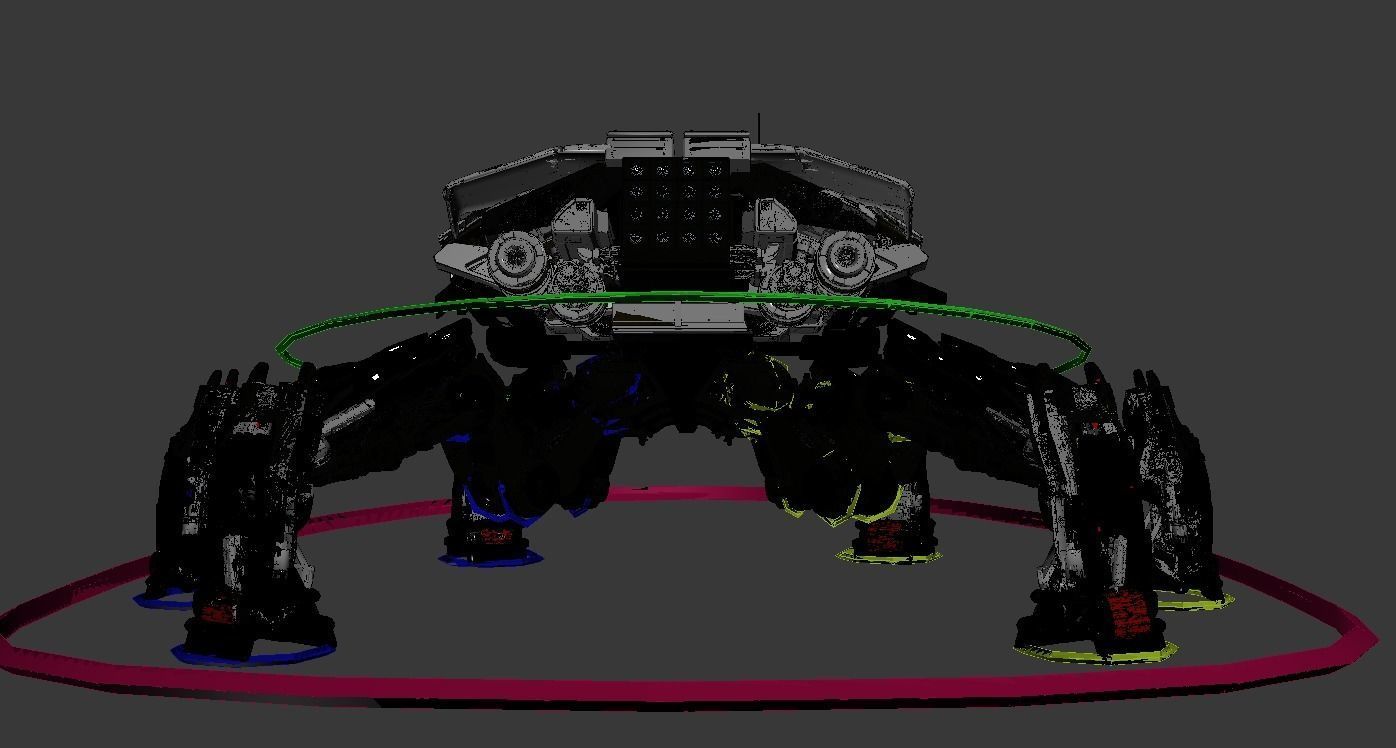 Mechanics Worm Robot 3D model_1