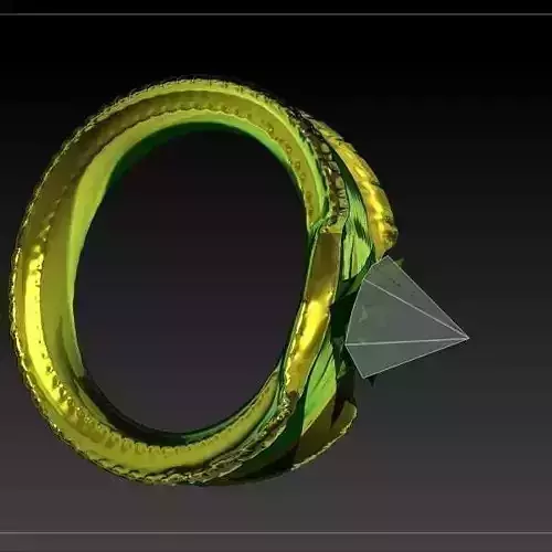 Golden diamond ring 