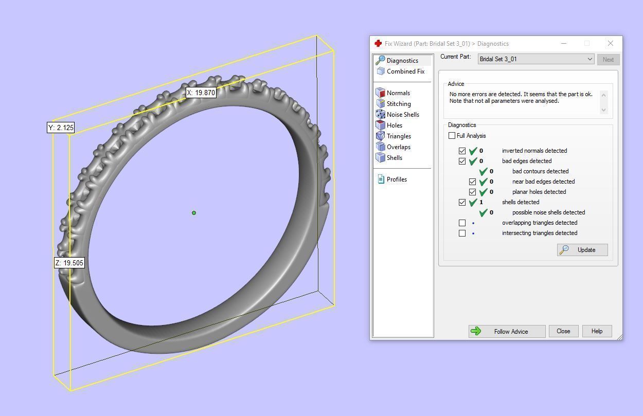Bridal Sets 3 with rubin 3D print model_10