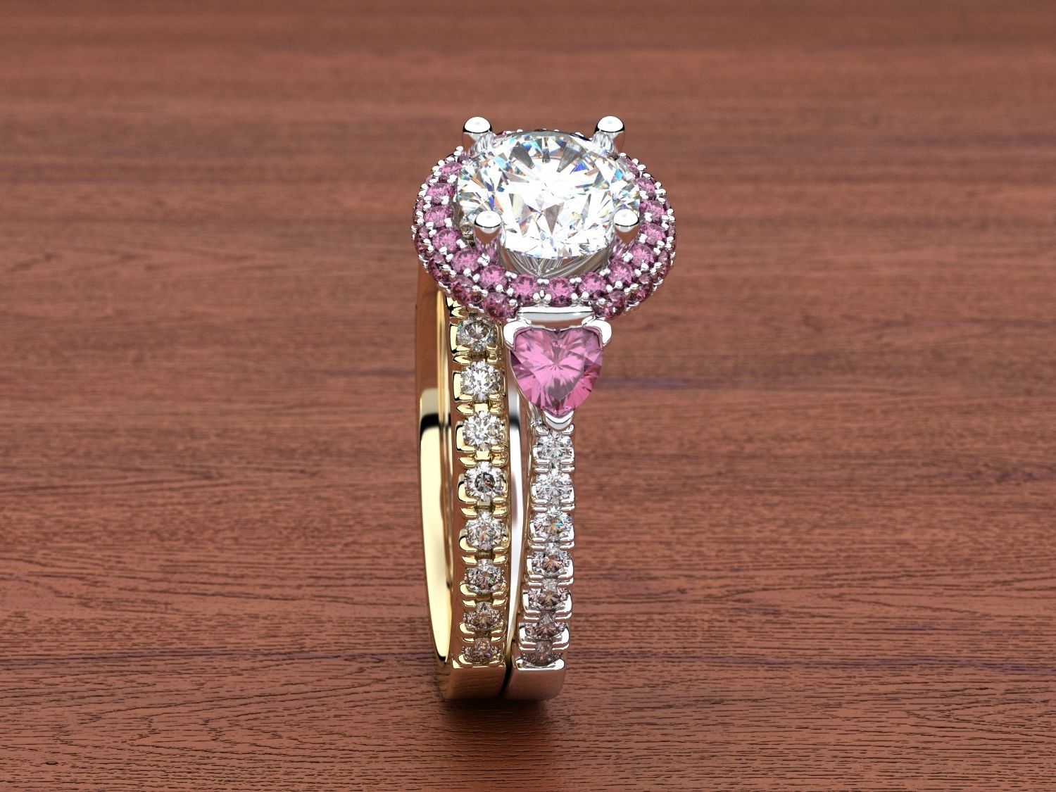 Bridal Sets 3 with rubin 3D print model_2