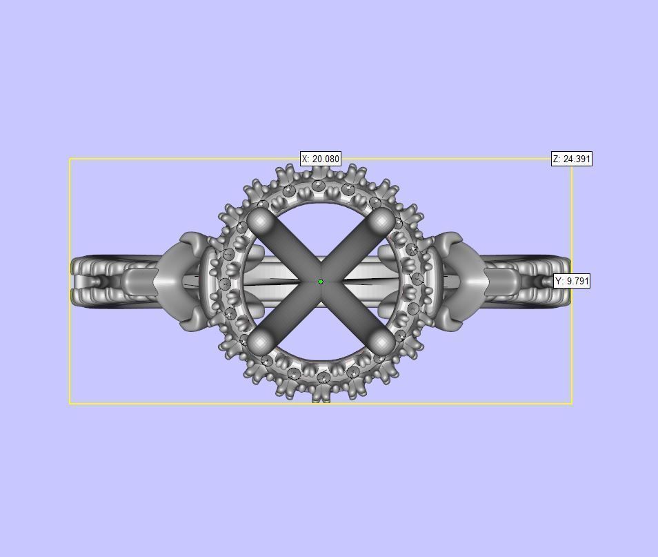 Bridal Sets 3 with rubin 3D print model_7