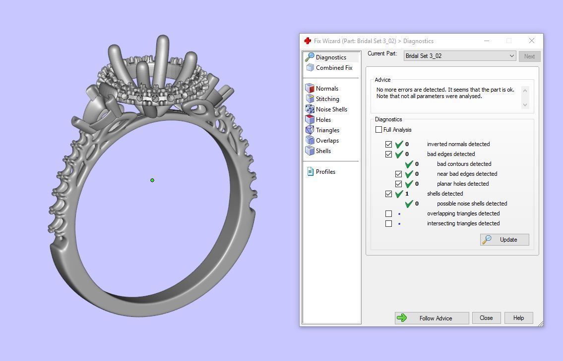 Bridal Sets 3 with rubin 3D print model_5