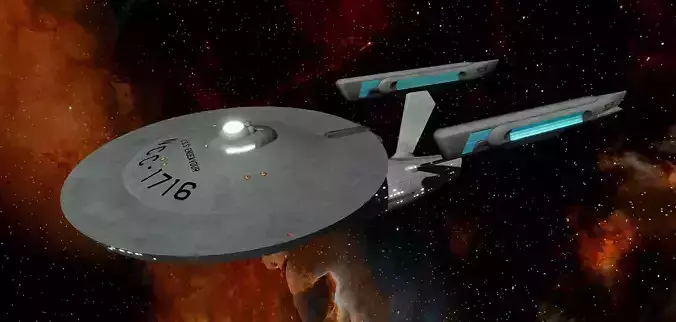 STAR TREK - USS ENDEAVOUR NCC-1716 Low-poly 3D model