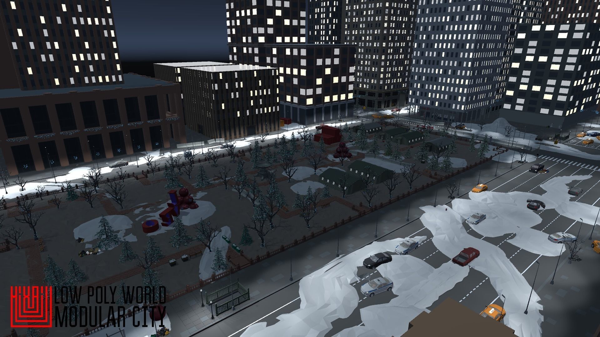 LOW POLY WORLD - MODULAR CITY Low-poly 3D model_43