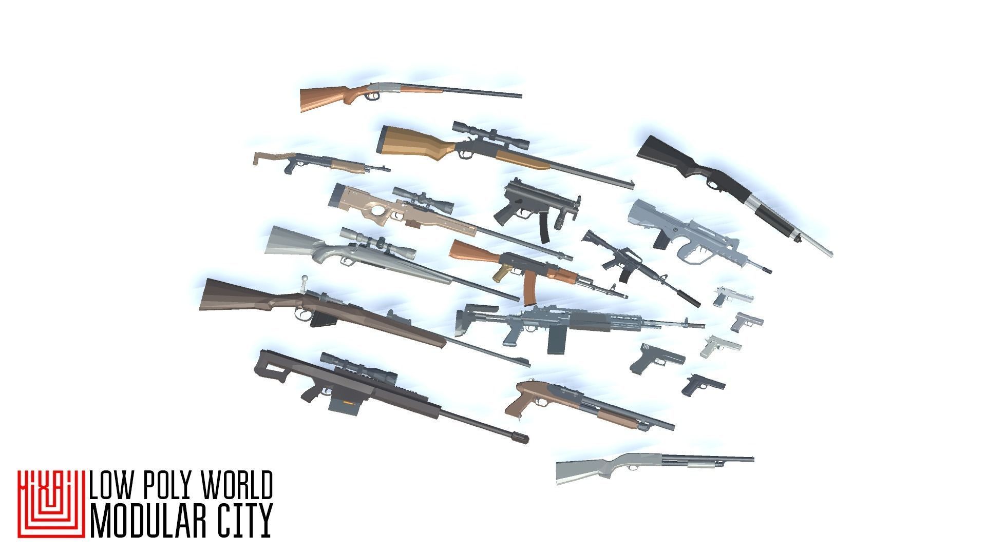 LOW POLY WORLD - MODULAR CITY Low-poly 3D model_53