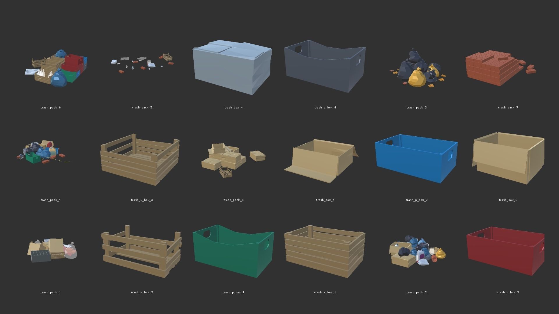 LOW POLY WORLD - MODULAR CITY Low-poly 3D model_59
