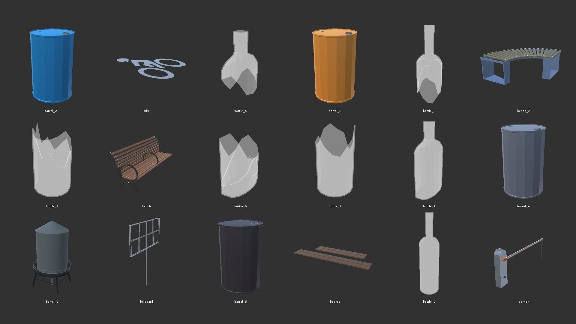 LOW POLY WORLD - MODULAR CITY Low-poly 3D model_63