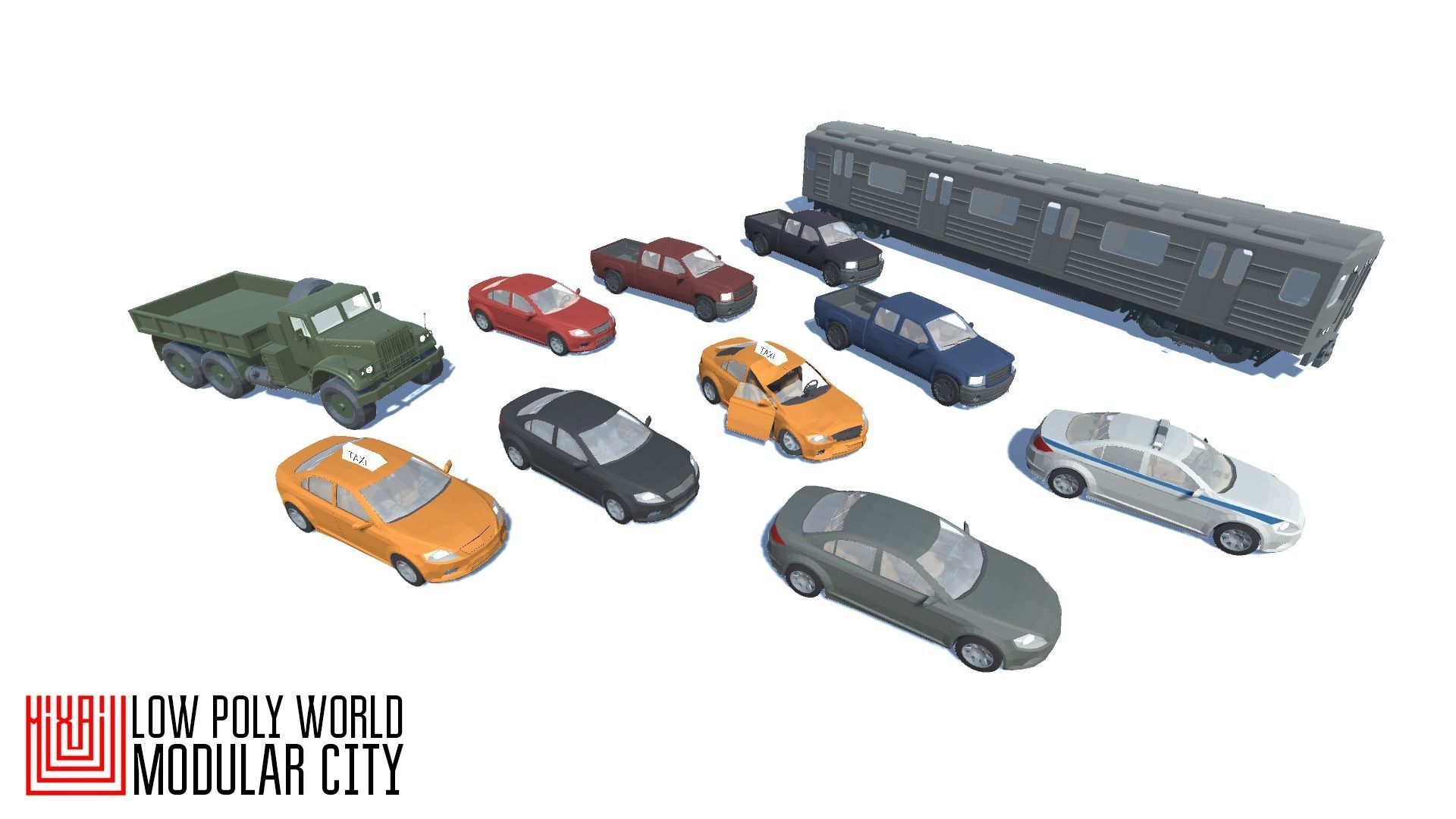 LOW POLY WORLD - MODULAR CITY Low-poly 3D model_47