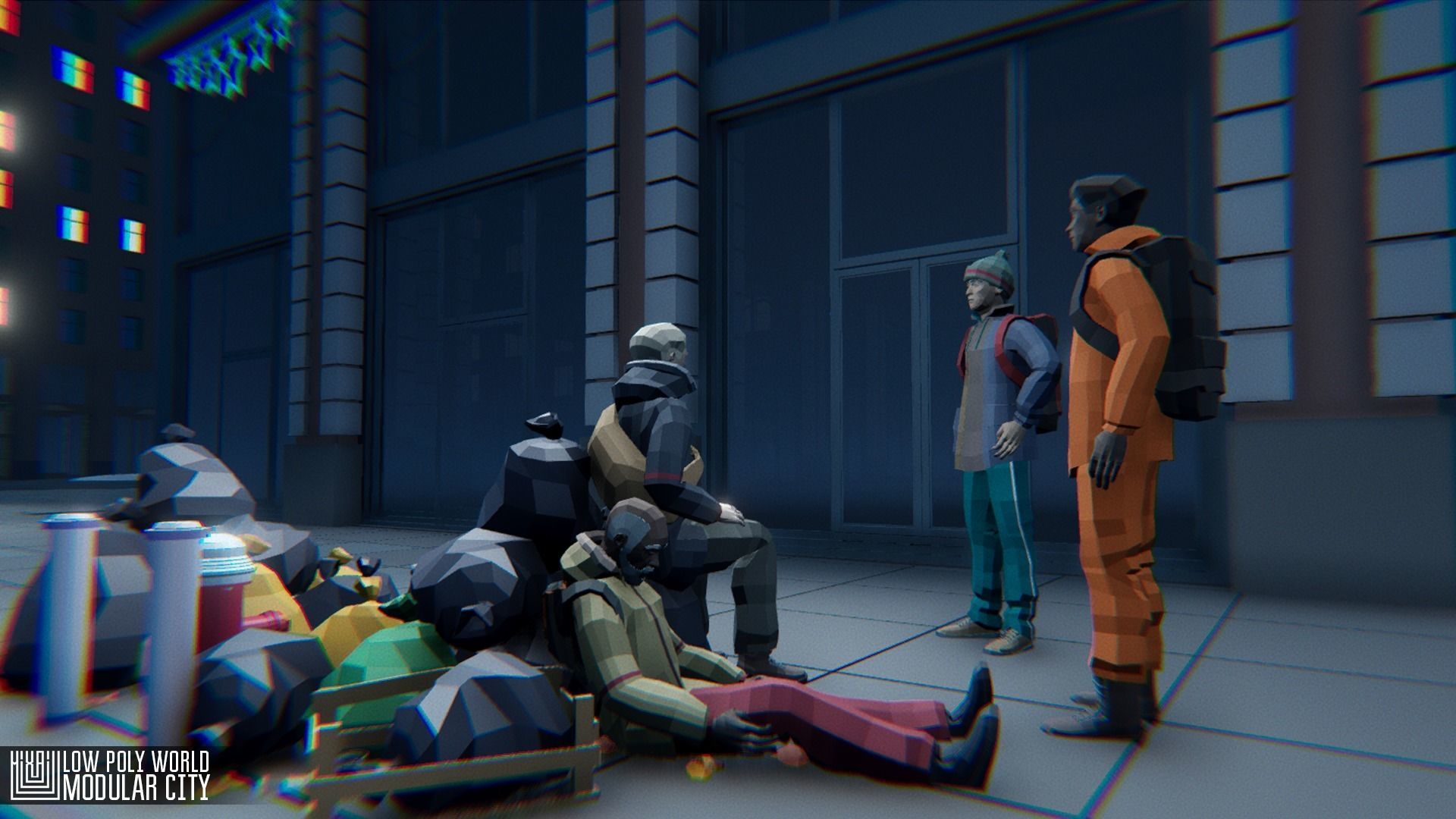 LOW POLY WORLD - MODULAR CITY Low-poly 3D model_2