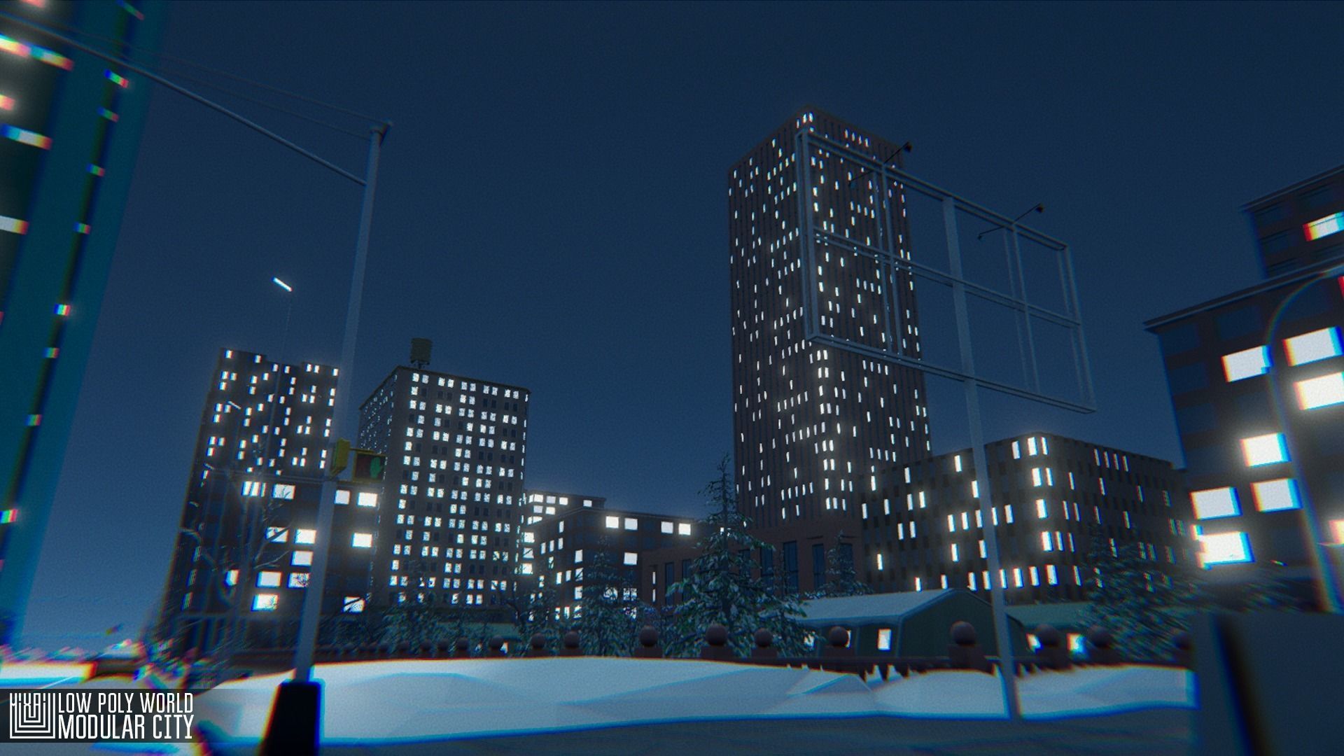 LOW POLY WORLD - MODULAR CITY Low-poly 3D model_68