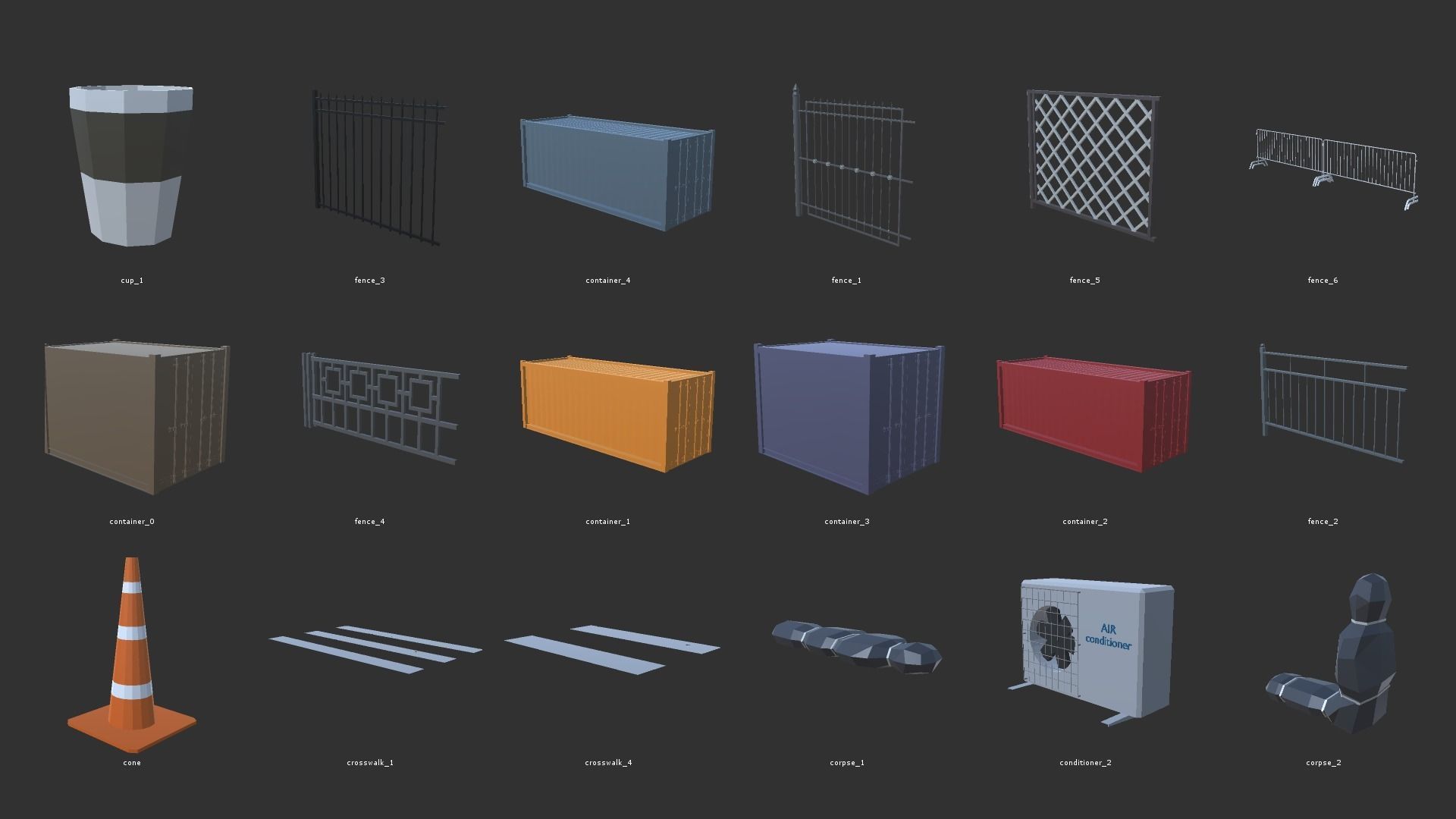 LOW POLY WORLD - MODULAR CITY Low-poly 3D model_65