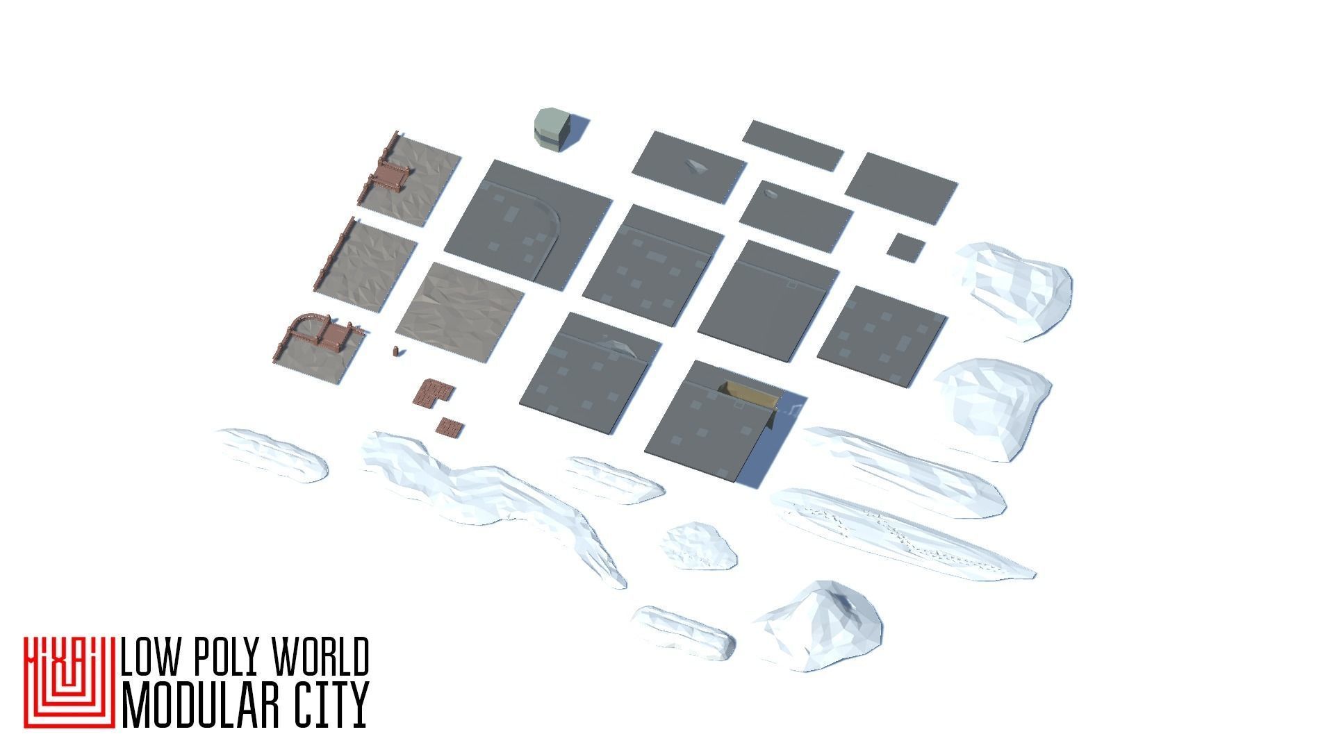LOW POLY WORLD - MODULAR CITY Low-poly 3D model_50