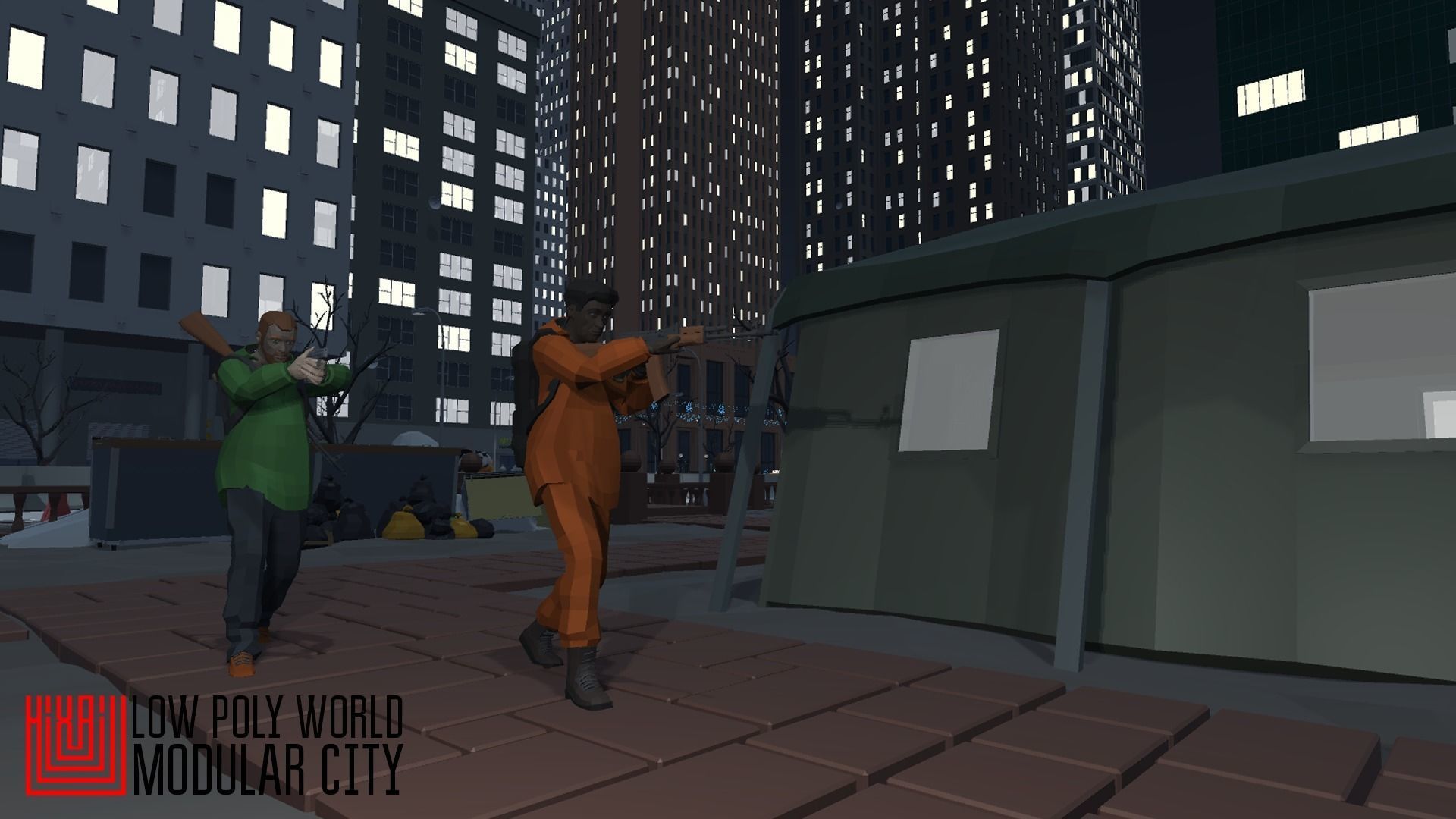 LOW POLY WORLD - MODULAR CITY Low-poly 3D model_25