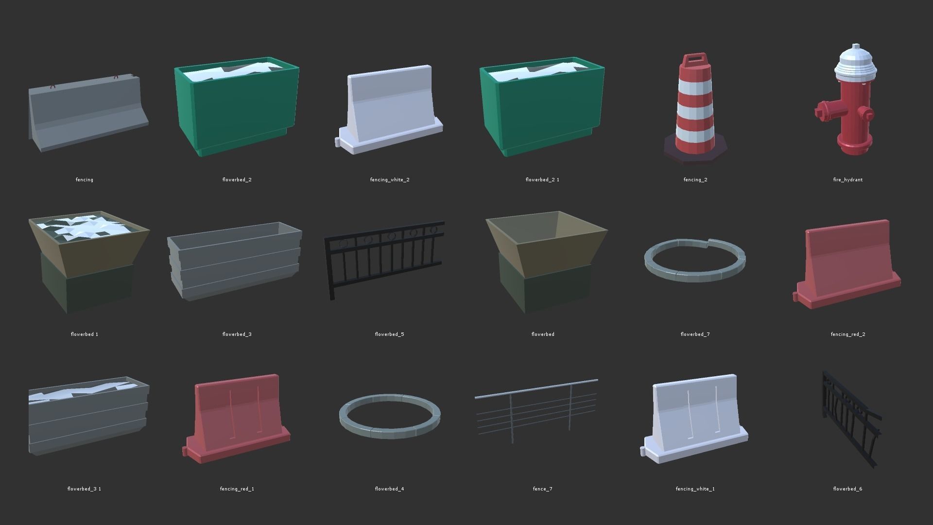 LOW POLY WORLD - MODULAR CITY Low-poly 3D model_64