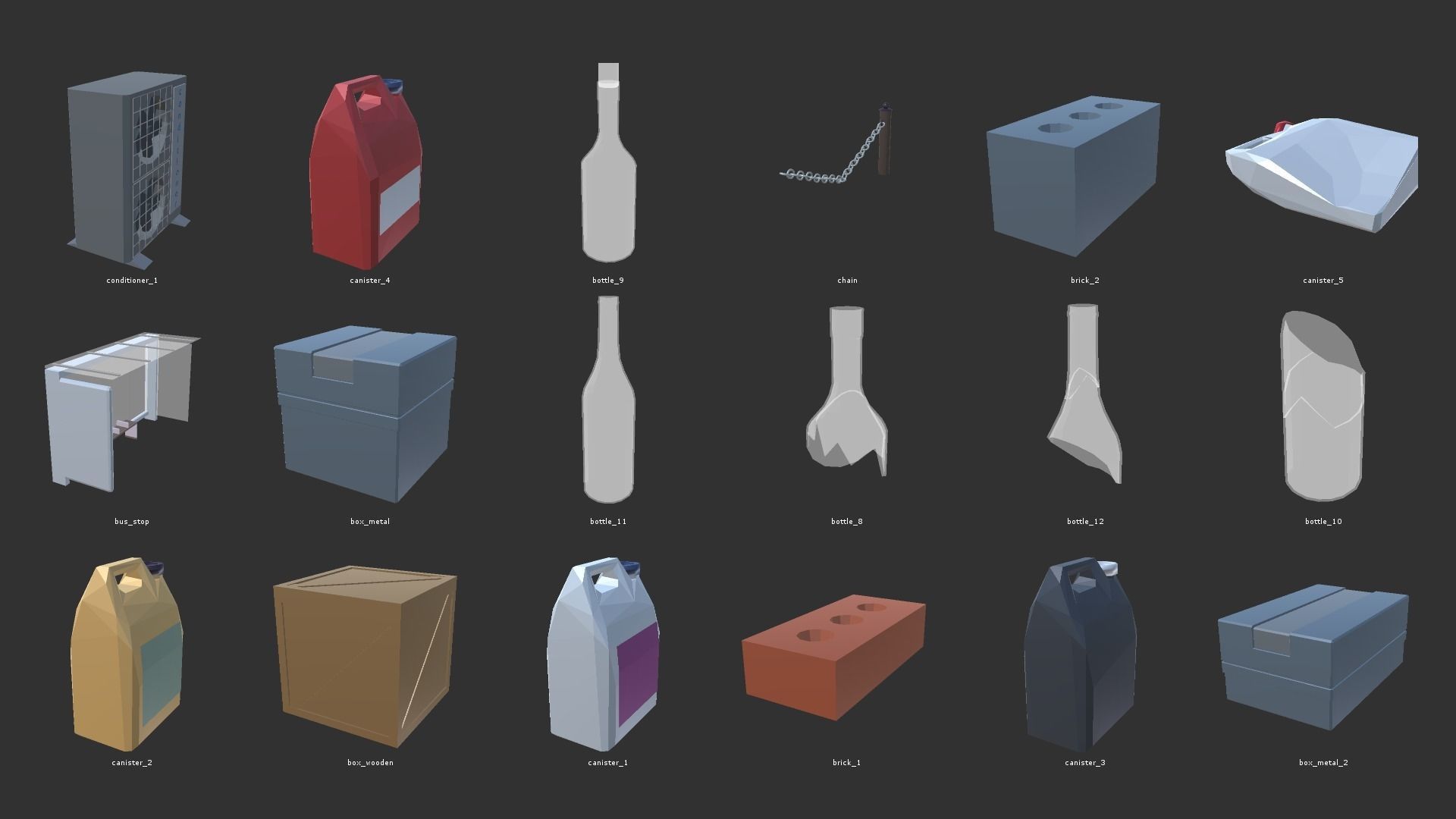 LOW POLY WORLD - MODULAR CITY Low-poly 3D model_66