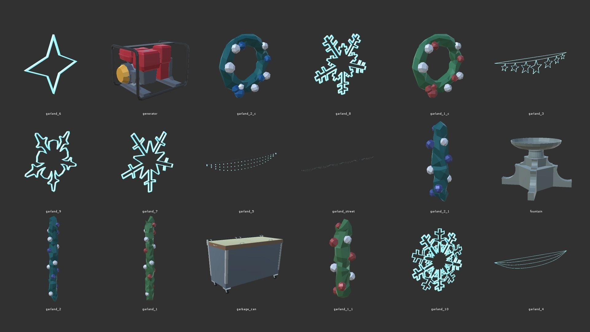 LOW POLY WORLD - MODULAR CITY Low-poly 3D model_62
