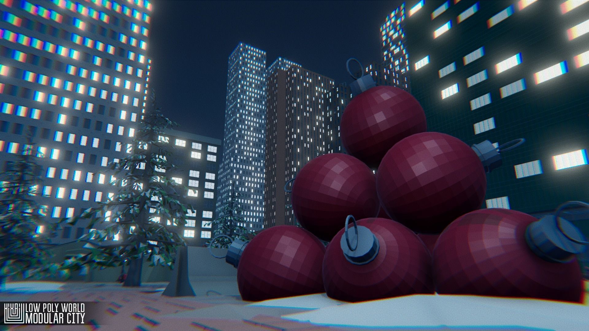 LOW POLY WORLD - MODULAR CITY Low-poly 3D model_19